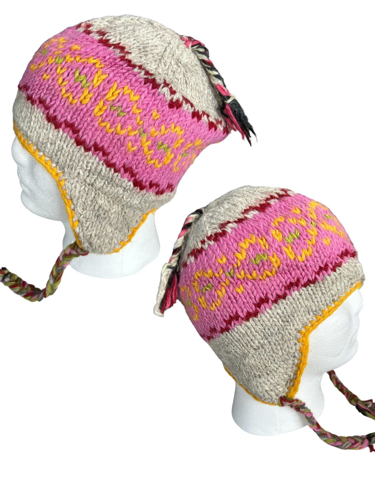 14th Addiction × Japanese Brand 🌈 Hippies Style Knitted Multicolour wool Beanie Hats 💥 Size ONE SIZE - 1 Thumbnail