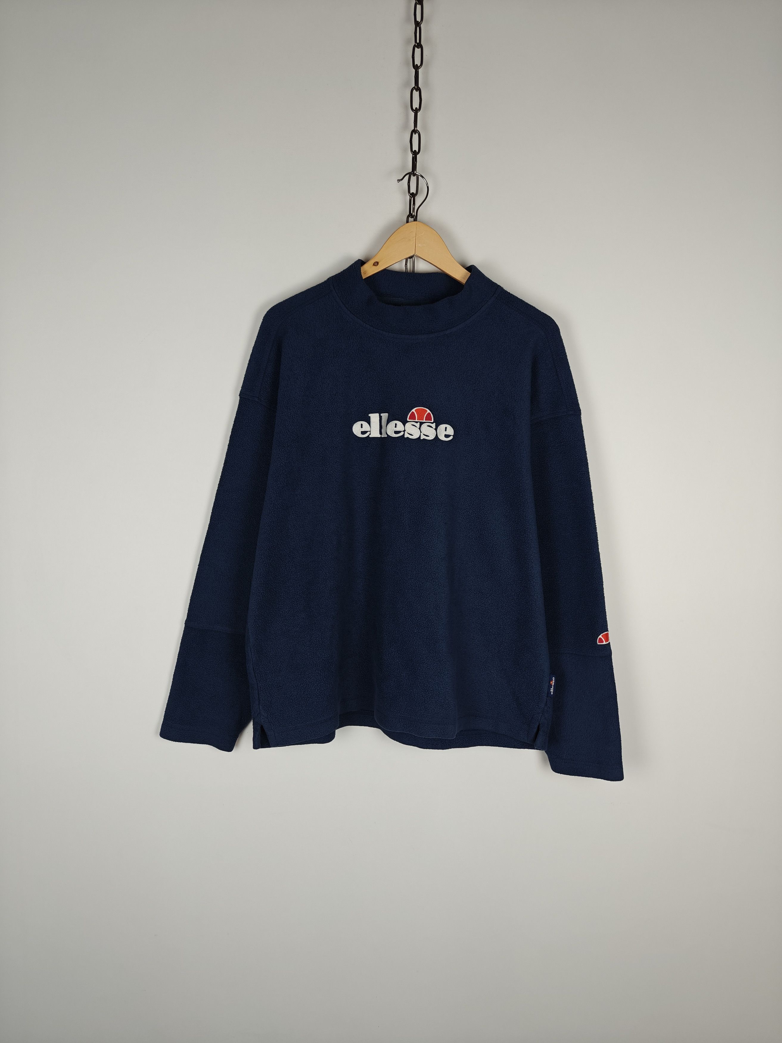 Ellesse Ellesse Fleece Sweatshirt Center Logo Pullover Blue size L Size US L / EU 52-54 / 3 - 1 Thumbnail