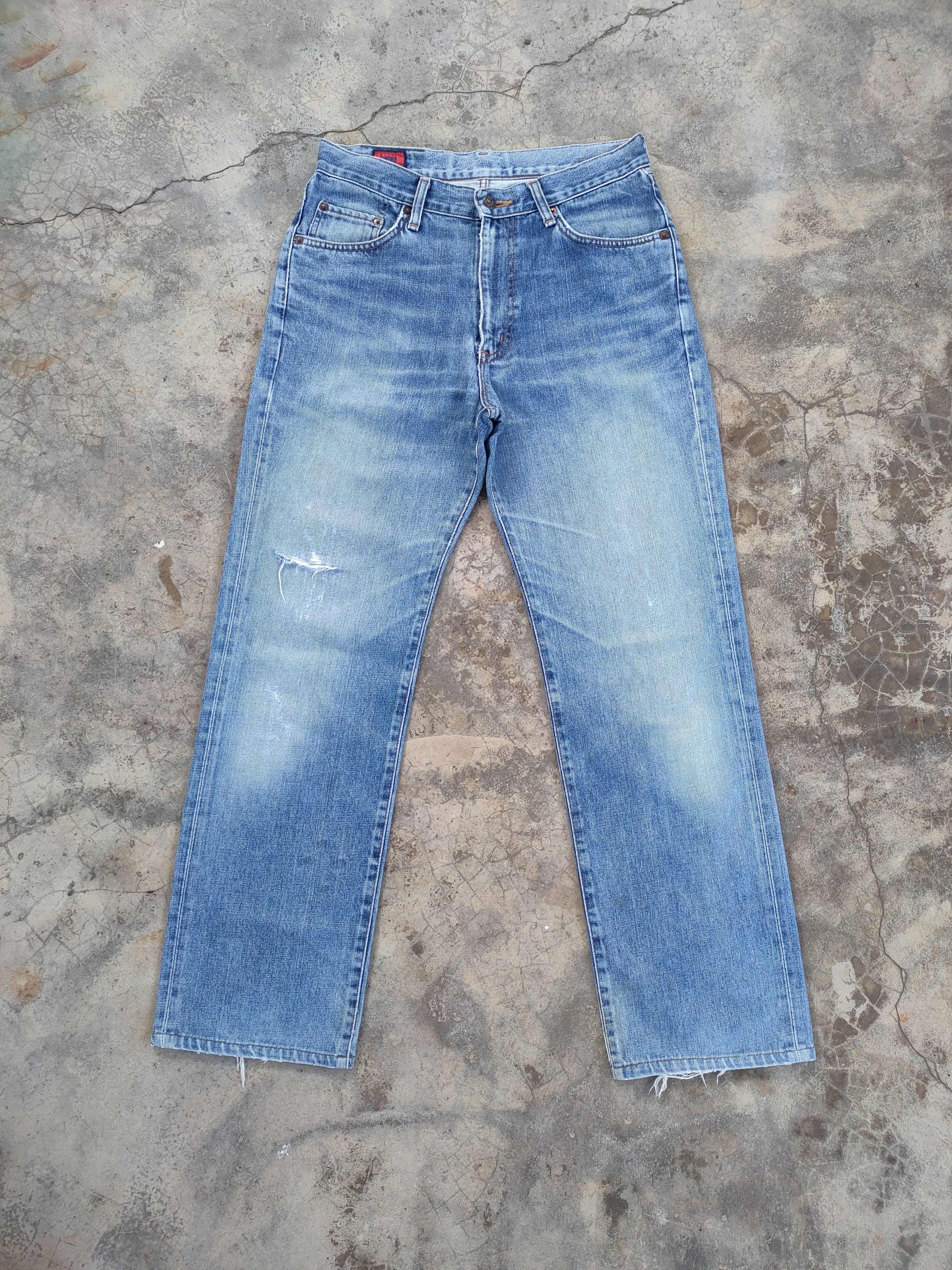Edwin × Jean × Vintage W32 VINTAGE EDWIN 503 FADED RIPPED JEANS DENIM PANTS Size US 32 / EU 48 - 1 Thumbnail