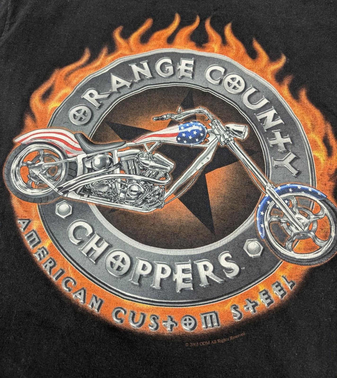 Vintage Vintage Y2K Orange County Choppers Flame Motorcycle T-shirt Size US L / EU 52-54 / 3 - 2 Thumbnail