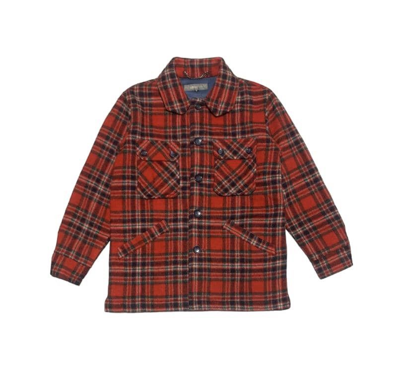 Vintage Japanese Yukiya Plaid Wool Flannel Shirt Jacket