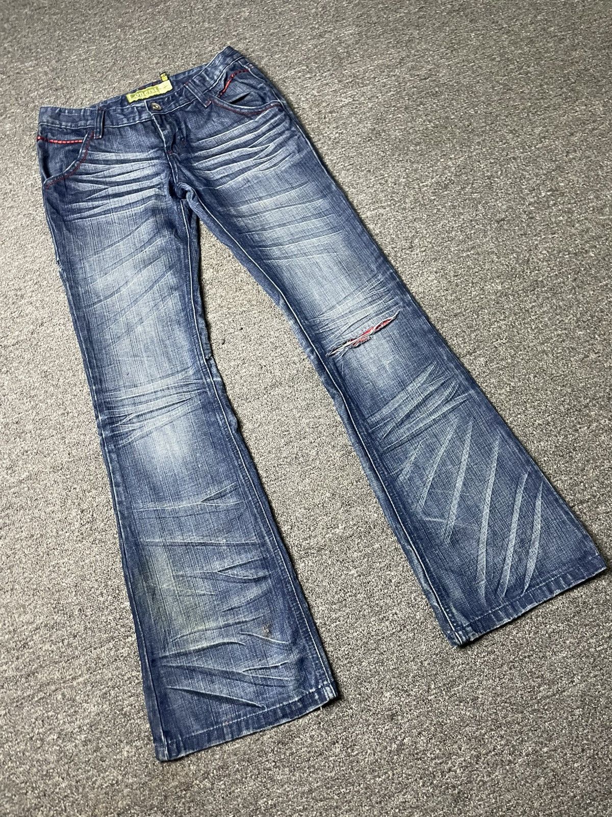 Japanese Brand × Vintage Vintage LONERST Flared Bootcut Design Jeans (83) Size 29" - 5 Thumbnail