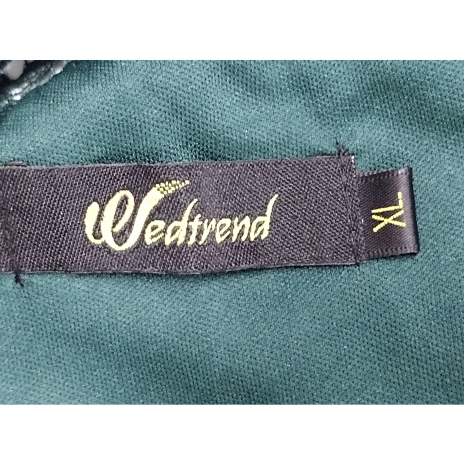Vintage Wedtrend Maxi Dress XL Green Embroidered Lace Halter Top Sleeveless Floral Long Dress Women Mens? Size XL / US 12-14 / IT 48-50 - 5 Thumbnail