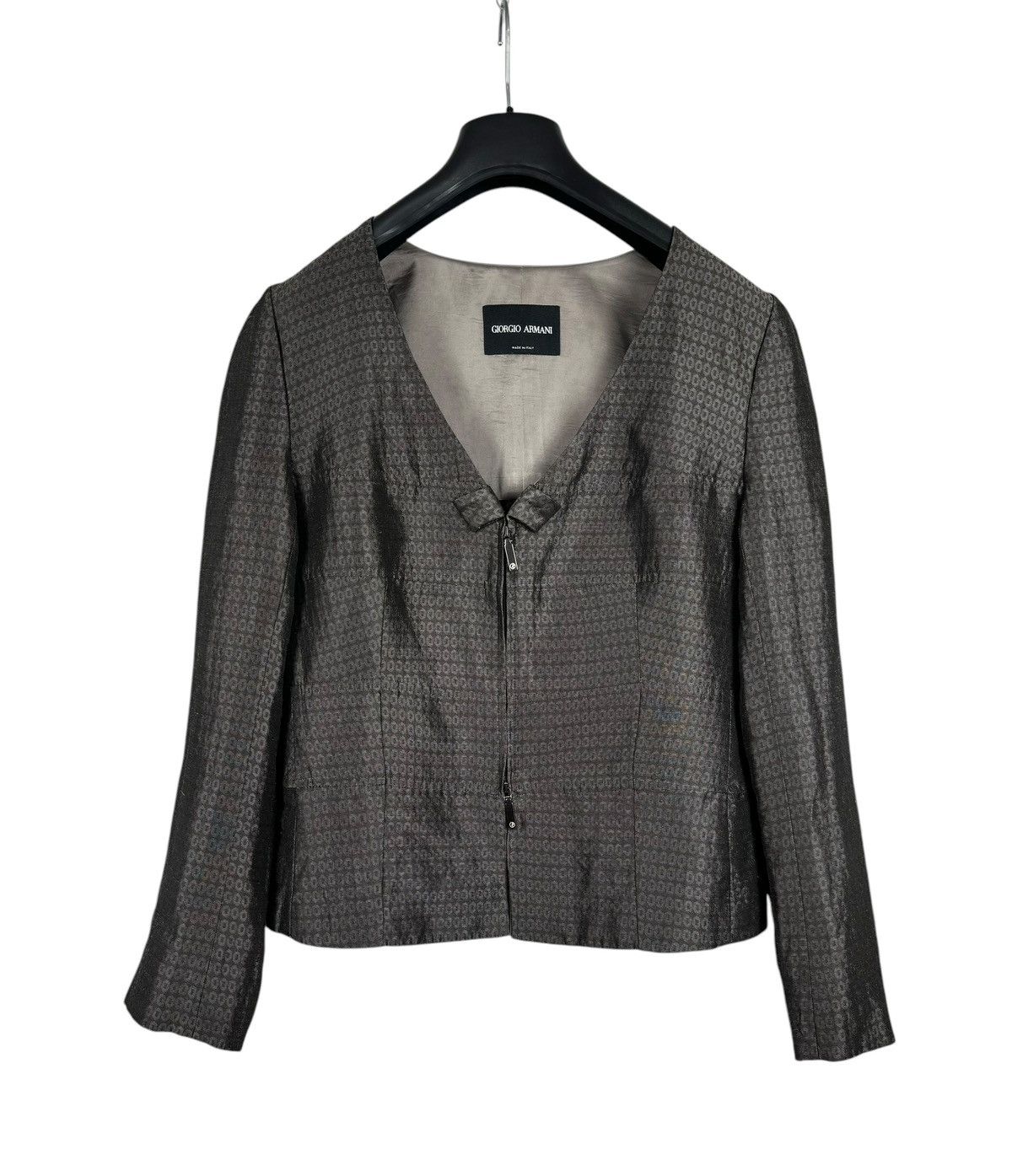 Giorgio Armani Giorgio Armani Zip Jacket Monogram Viscose-Ramie size 48 Size XL / US 12-14 / IT 48-50 - 8 Thumbnail