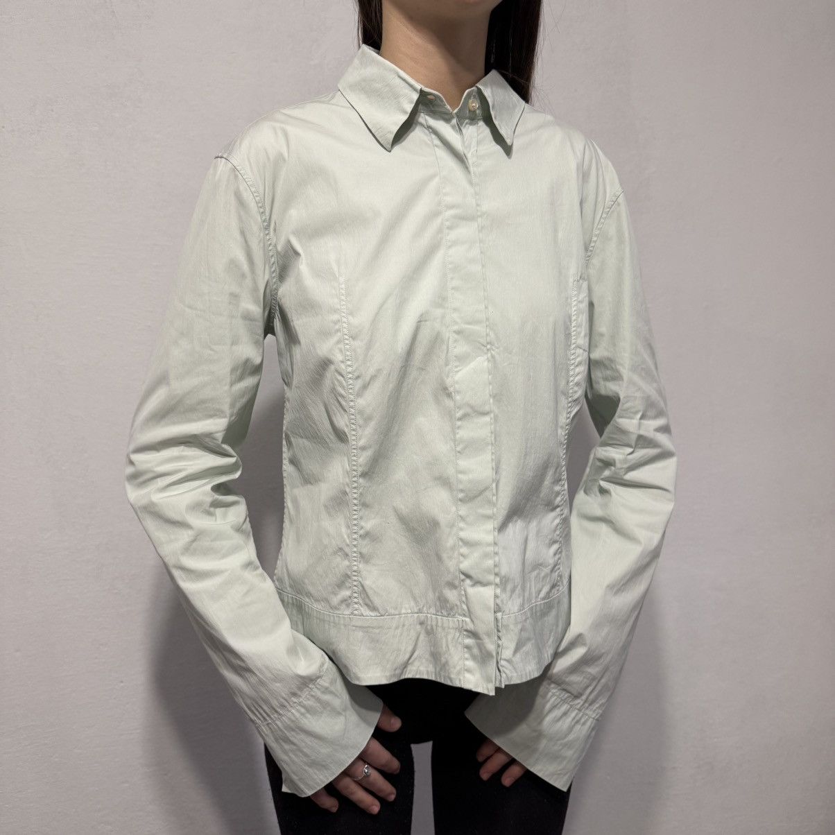 Jil Sander Jil Sander Cropped Button Ups Shirt Size M / US 6-8 / IT 42-44 - 1 Thumbnail