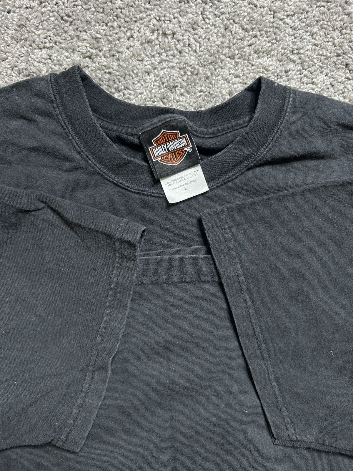 Harley Davidson Vintage Y2K Harley Wolf Flame Tee Made in USA Las Vegas Size US L / EU 52-54 / 3 - 5 Thumbnail