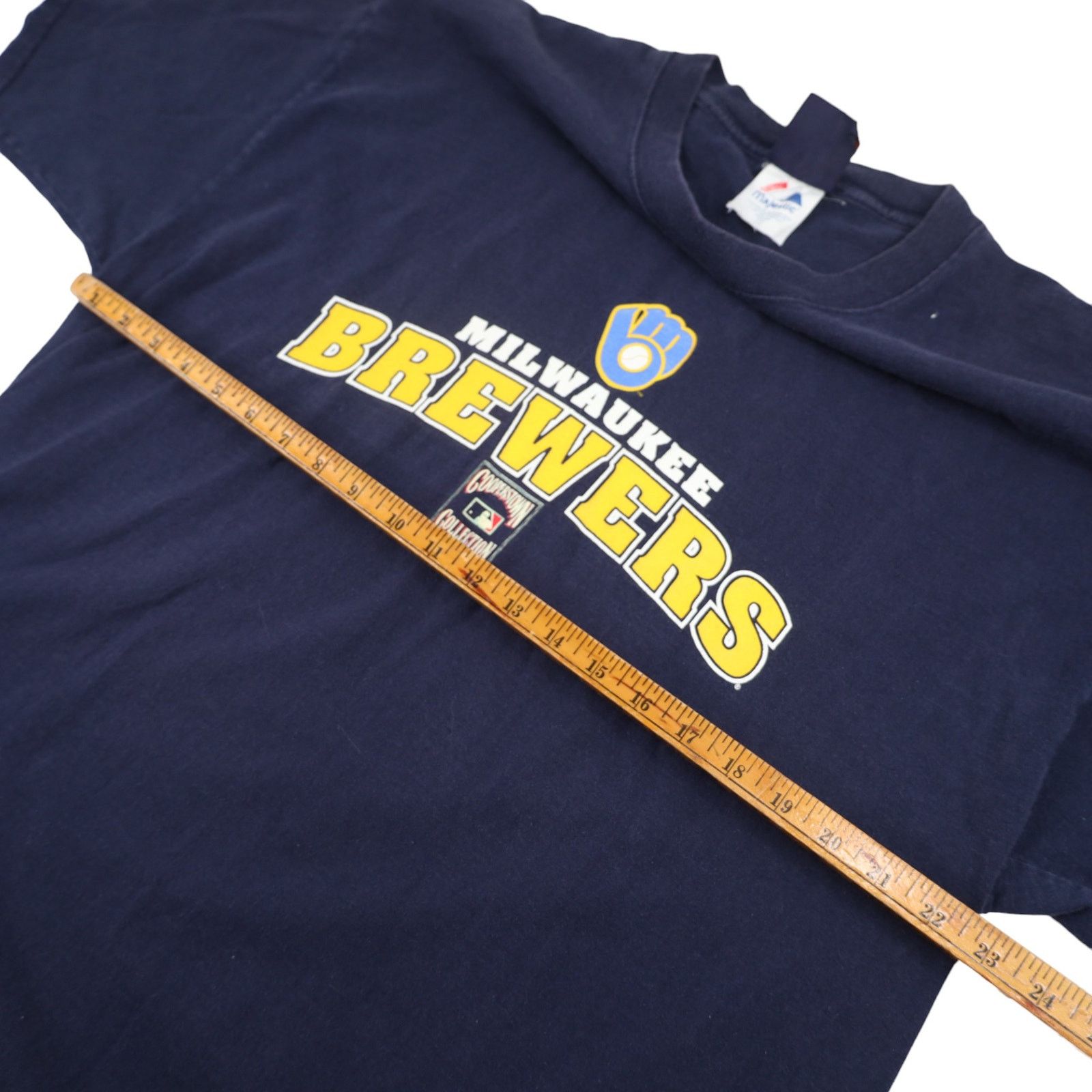 MLB × Majestic × Vintage Vintage Majestic Wilwaukee Brewers Graphic T Shirt Size US XL / EU 56 / 4 - 8 Thumbnail