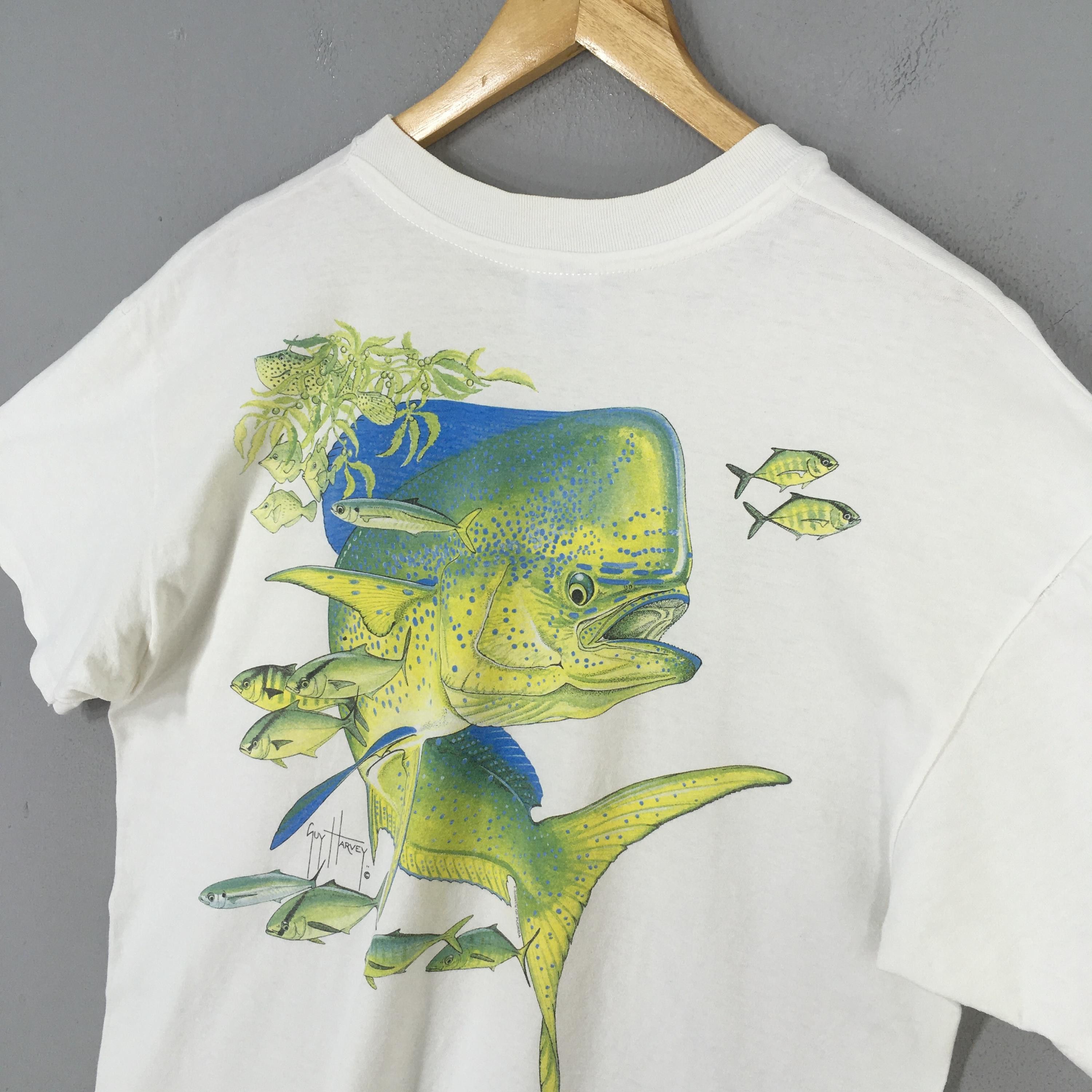 Guy Harvey Vintage 90s Guy Harvey Fishing White Tshirt Large Size US L / EU 52-54 / 3 - 9 Thumbnail