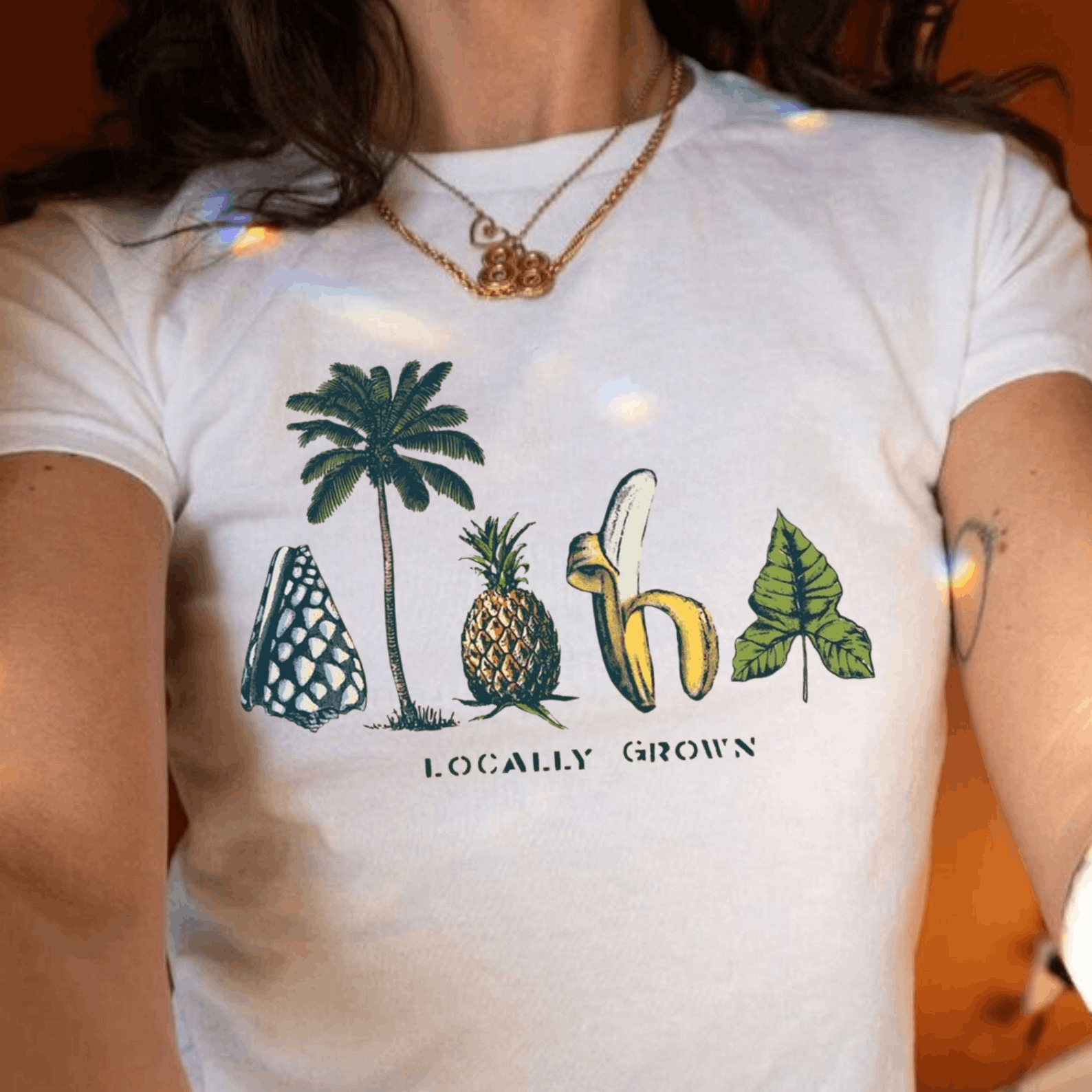 Other Vintage “Locally Grown” Baby Tee – Y2K Graphic Size M / US 6-8 / IT 42-44 - 2 Thumbnail