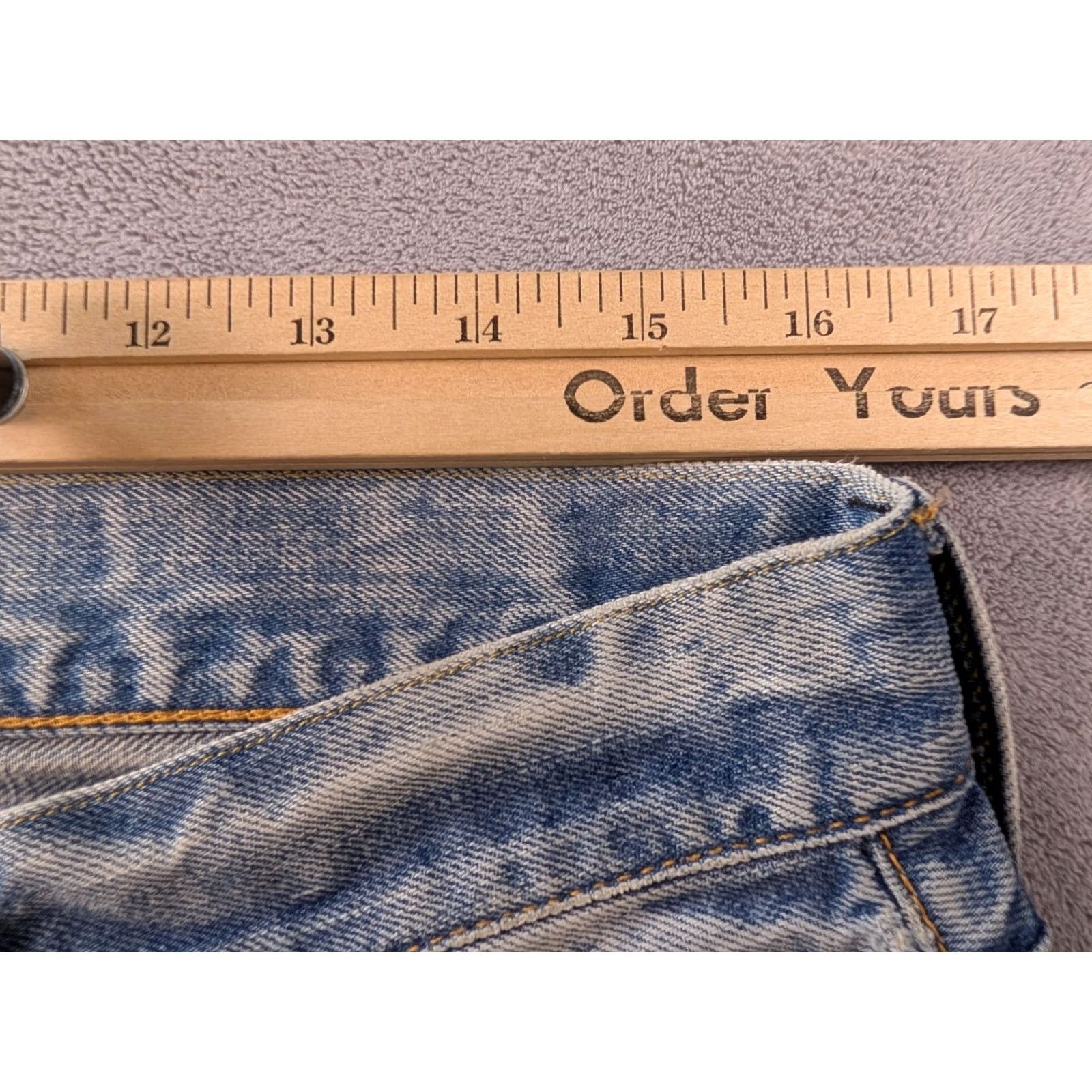 American Eagle Outfitters American Eagle Outfitters Jeans Mens 32x30 Light Blue Wash Button Fly Denim Slim Selvedge 5-Pocket Blue 32 Inseam Mid Rise Straight Regular Mens Jeans Size US 32 / EU 48 - 3 Thumbnail