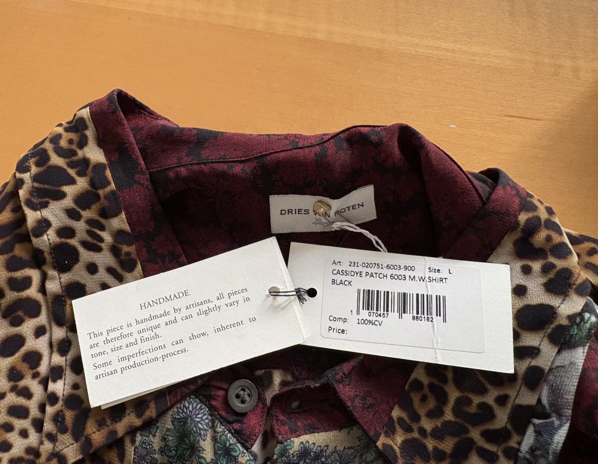 Dries Van Noten 23ss leopard floral short sleeved shirt Size US L / EU 52-54 / 3 - 5 Thumbnail