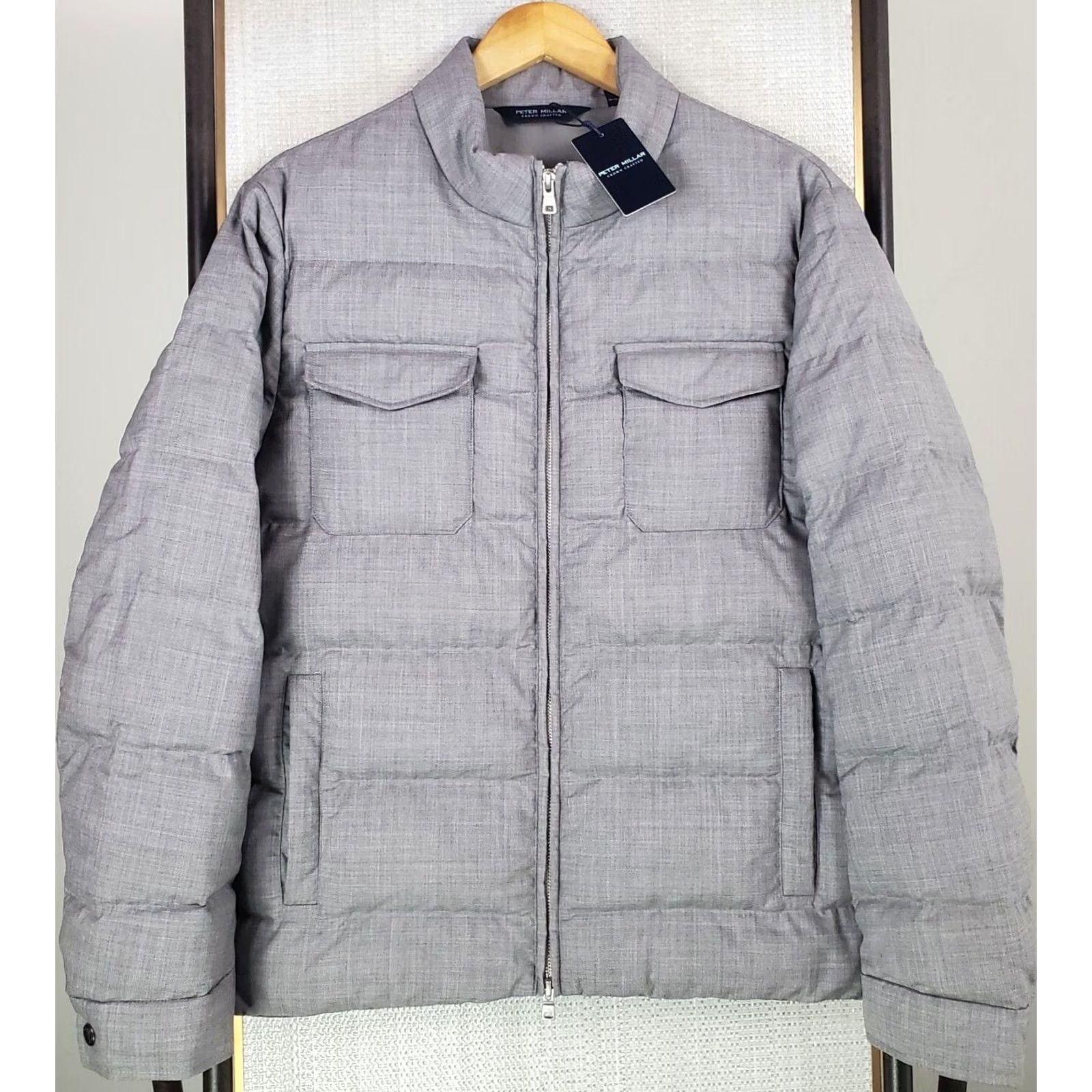 Peter Millar Peter Millar Jacket Mens M Gray NEW Wool Bomber Insulated Crown Crafted Size US M / EU 48-50 / 2 - 2 Thumbnail