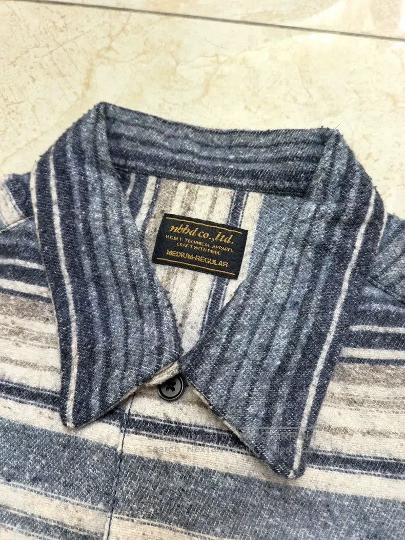 Neighborhood Neighborhood Blue Striped Flannel Shirt Size US M / EU 48-50 / 2 - 3 Thumbnail