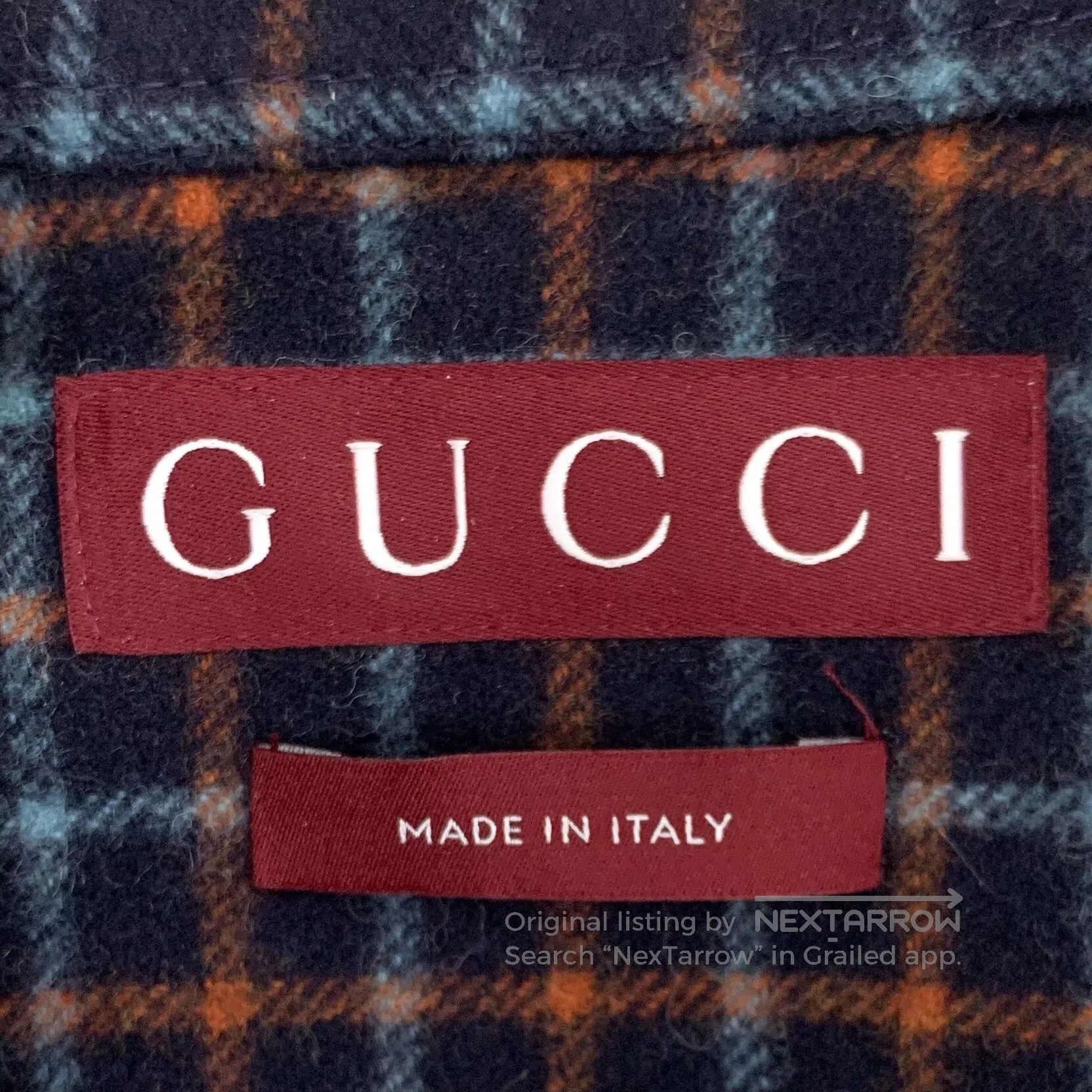 Gucci Guicci Multicolor double G embroidery plaid wool lapel sin Size US S / EU 44-46 / 1 - 5 Thumbnail