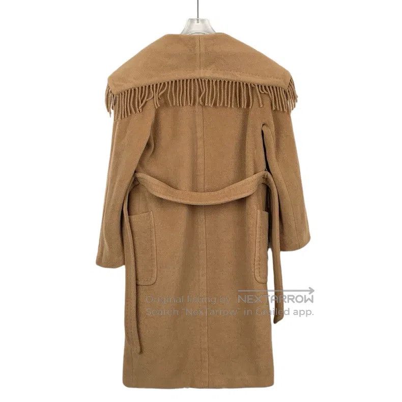 Max Mara Max Mara Brown Fringe Belted Coat Size XS / US 0-2 / IT 36-38 - 2 Thumbnail