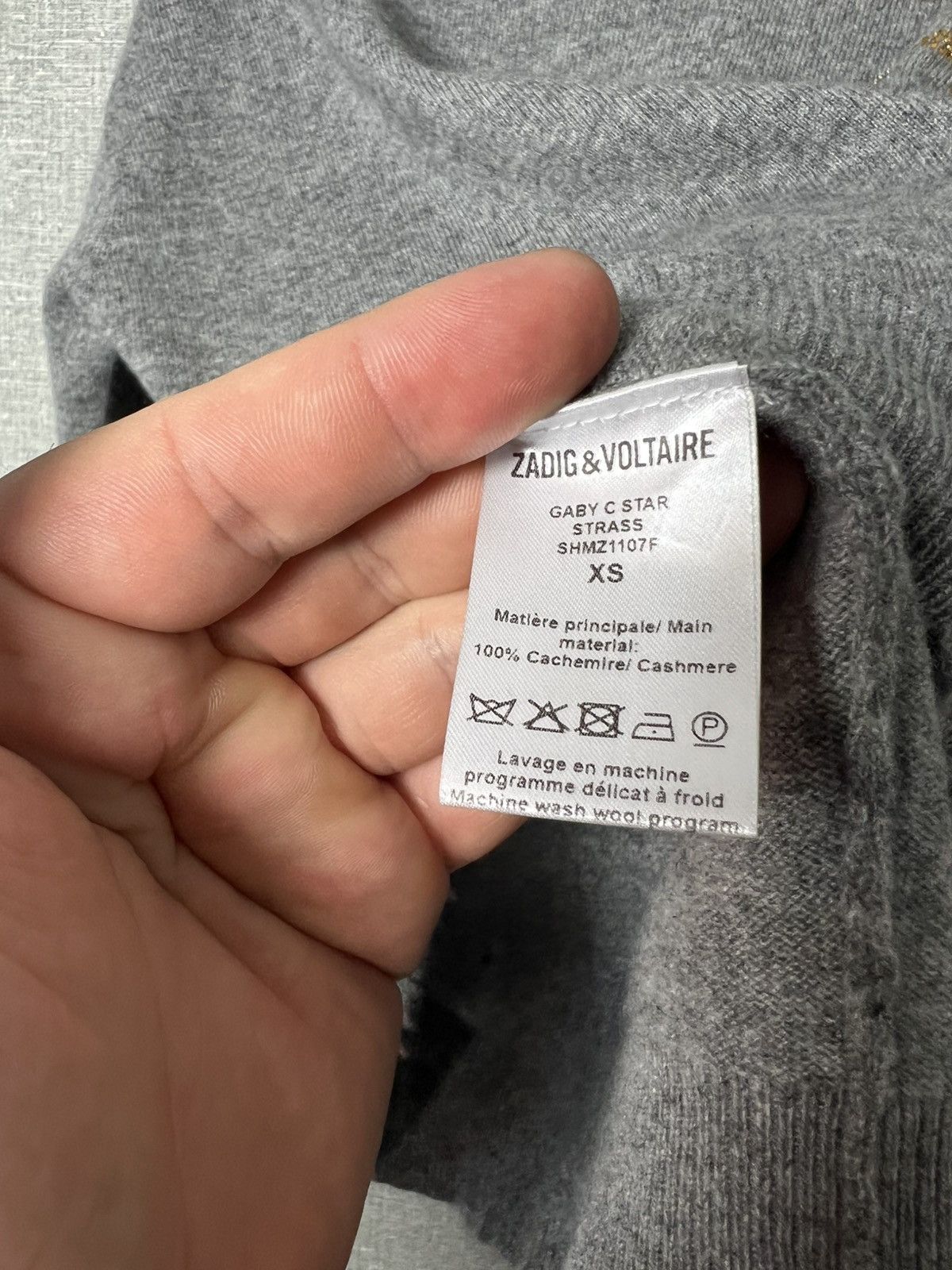 Zadig & Voltaire Zadig & Voltaire Gaby Strass Stars Cashmere Studded Sweater Size XS / US 0-2 / IT 36-38 - 14 Thumbnail