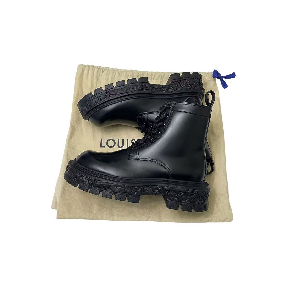 Louis Vuitton Louis Vuitton 10 Baroque Ranger Boots Black Calf Leather Size US 10 / EU 43 - 2 Thumbnail