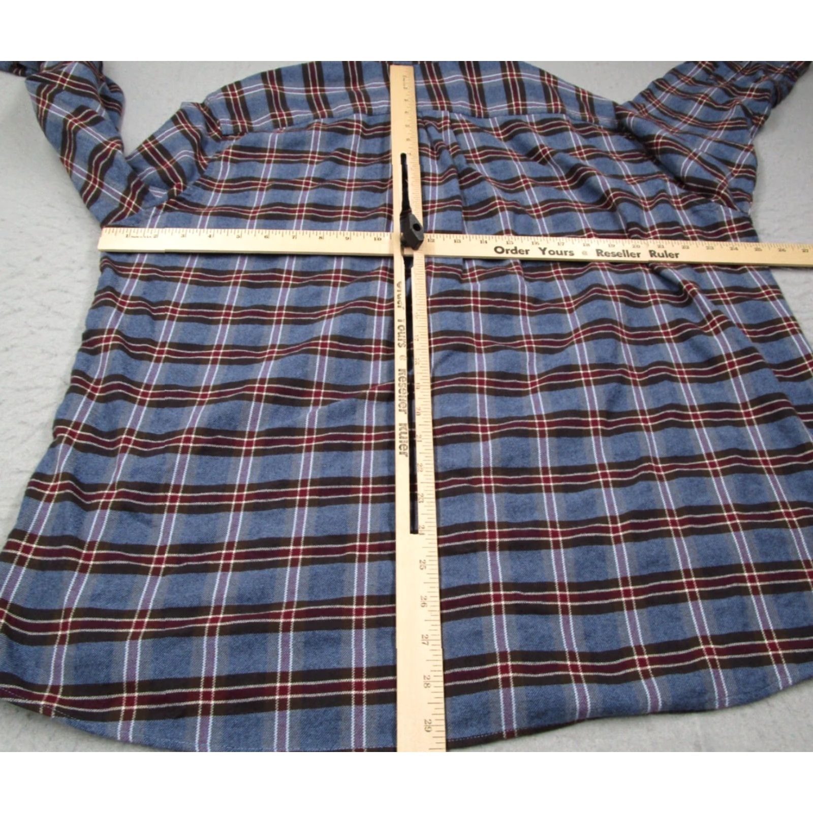 johnnie-O VINTAGE Johnnie O Shirt Mens XL Blue Marlin Flannel Button Up Long Sleeve Size US XL / EU 56 / 4 - 6 Thumbnail