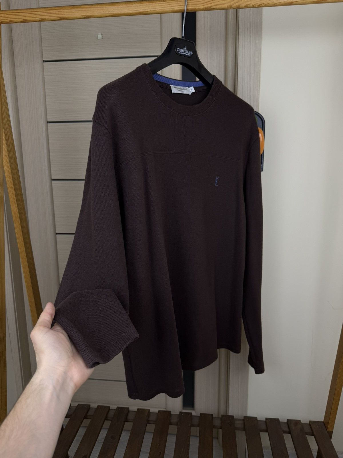 Yves Saint Laurent Yves Saint Laurent Vintage Logo Cotton Sweater Sweatshirt Size US XL / EU 56 / 4 - 11 Thumbnail