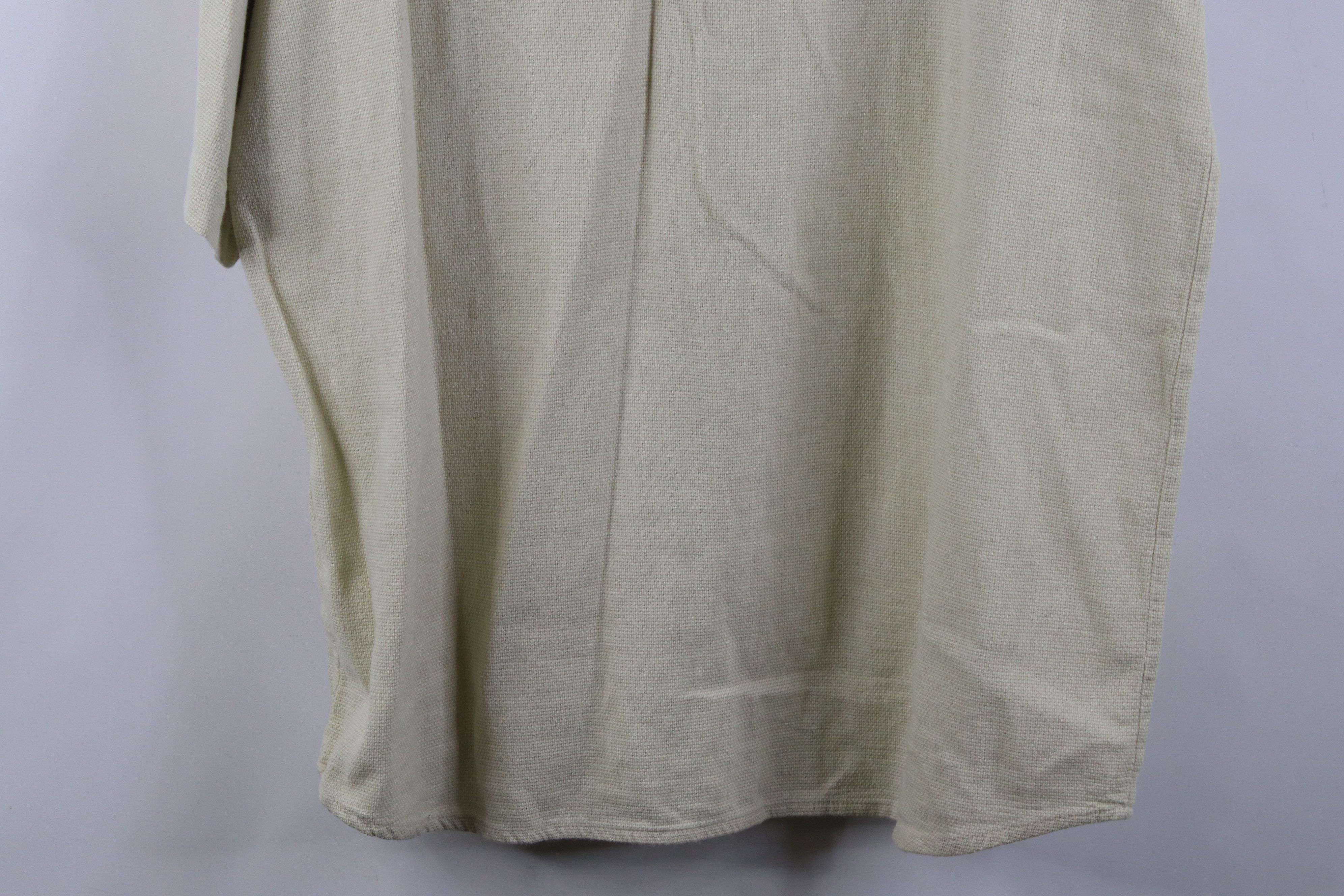 Vintage Vintage 90s Streetwear Weave Short Sleeve Button Shirt Beige Size US XL / EU 56 / 4 - 12 Thumbnail