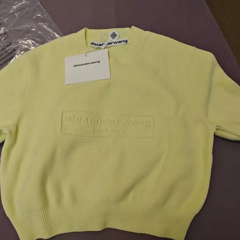 Alexander Wang Alexander Wang Ribbed Short Sleeve Sweater- Size S / US 4 / IT 40 - 1 Thumbnail