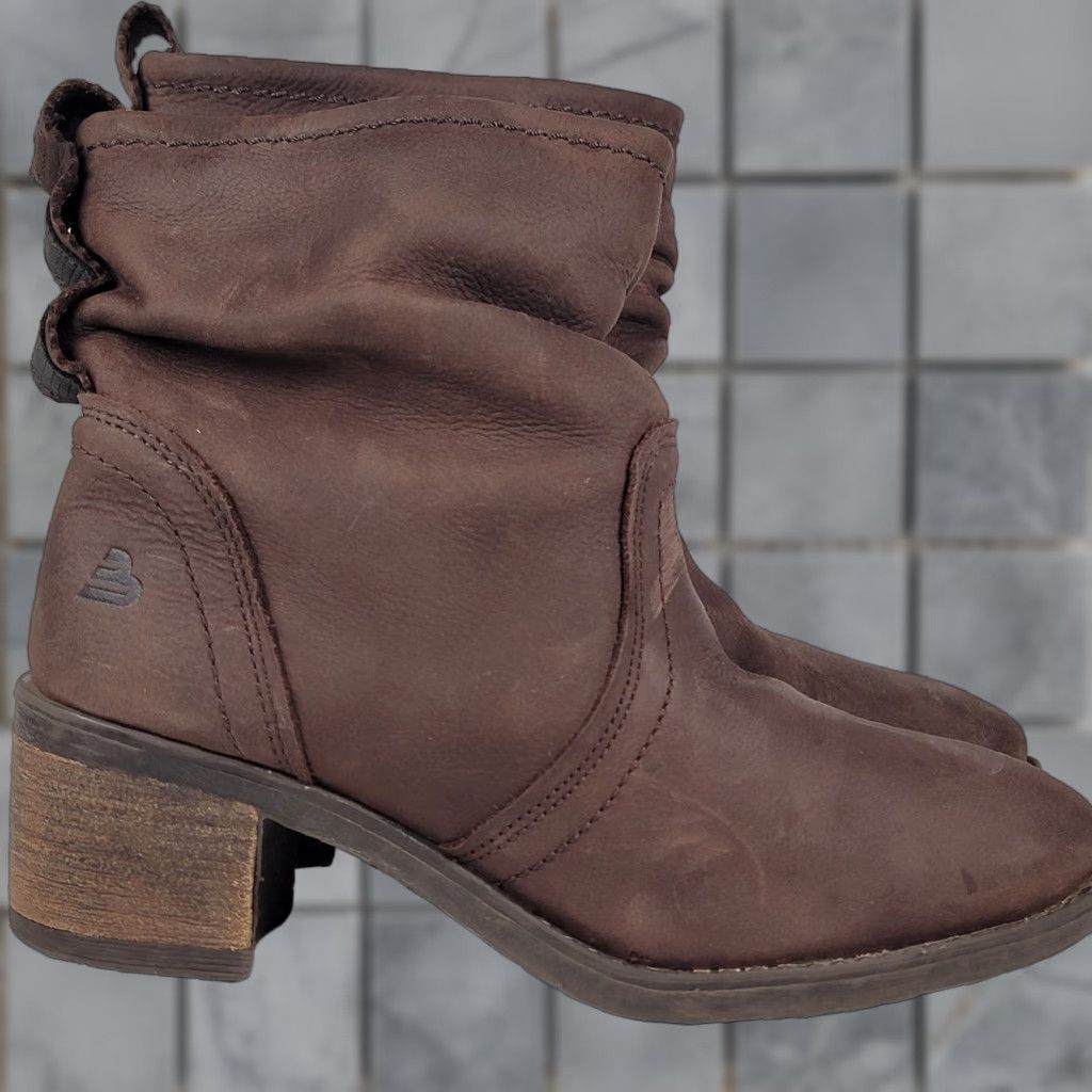 Bullboxer BULL BOXER Boots Chelsea Ankle Pull On Slouch Leather Brown 6 M Women Portugal Size US 6 / IT 36 - 1 Thumbnail