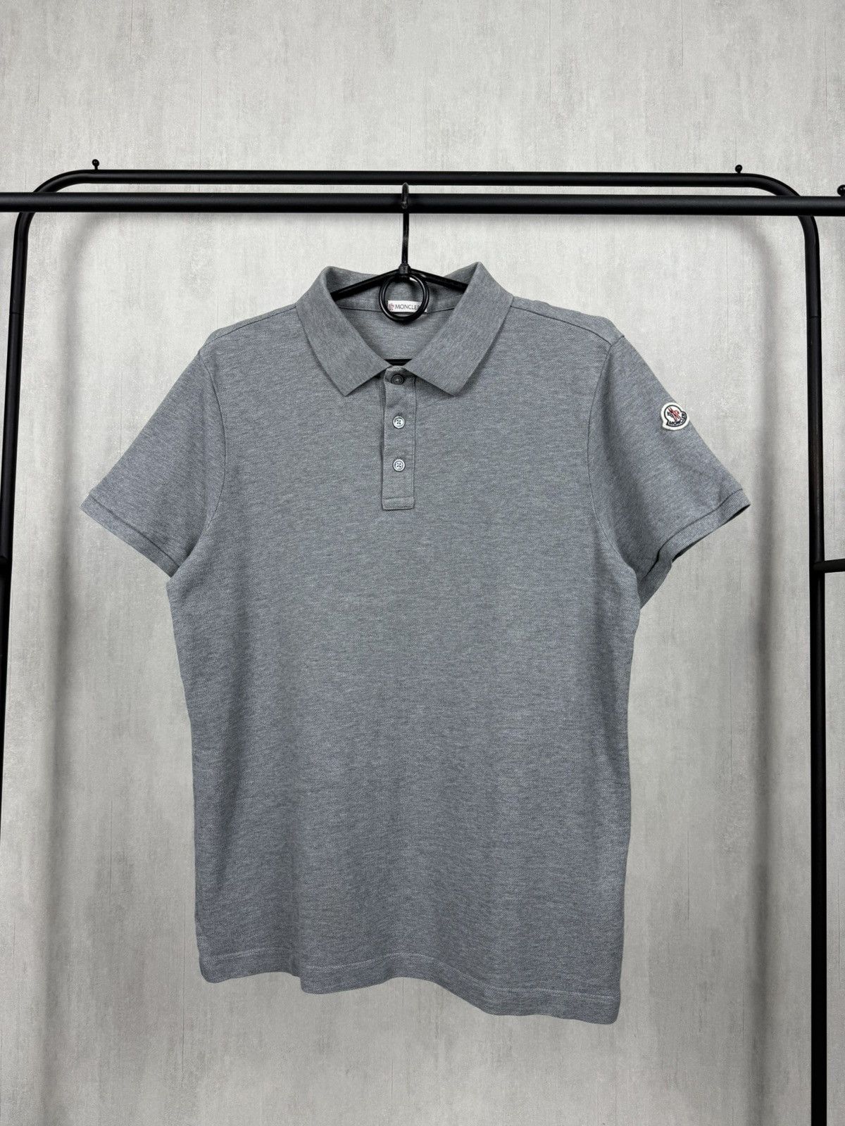 Moncler Men’s Grey Polo Shirt Size M