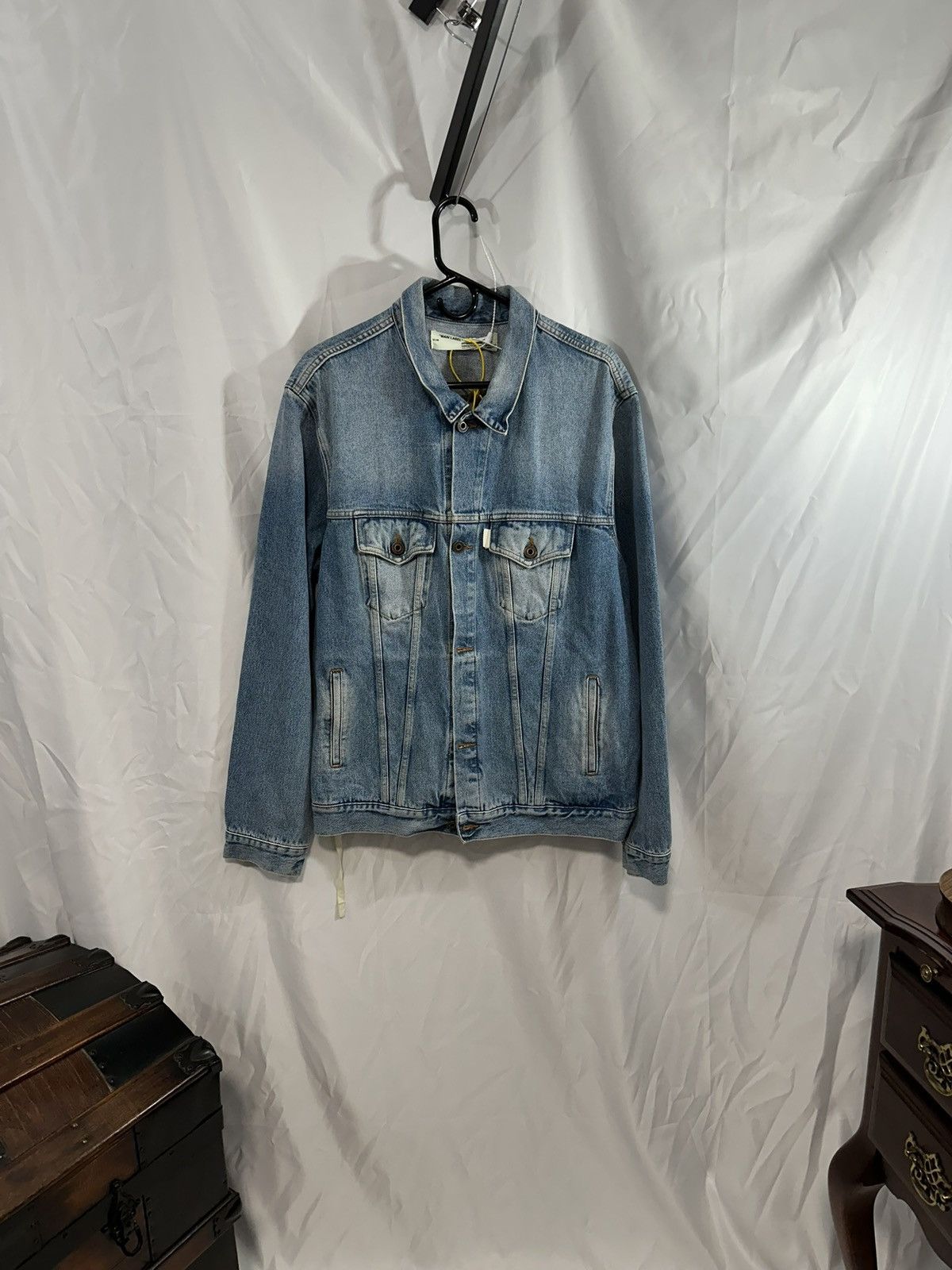 Off-White Off-White Denim Jacket Size US XL / EU 56 / 4 - 2 Thumbnail