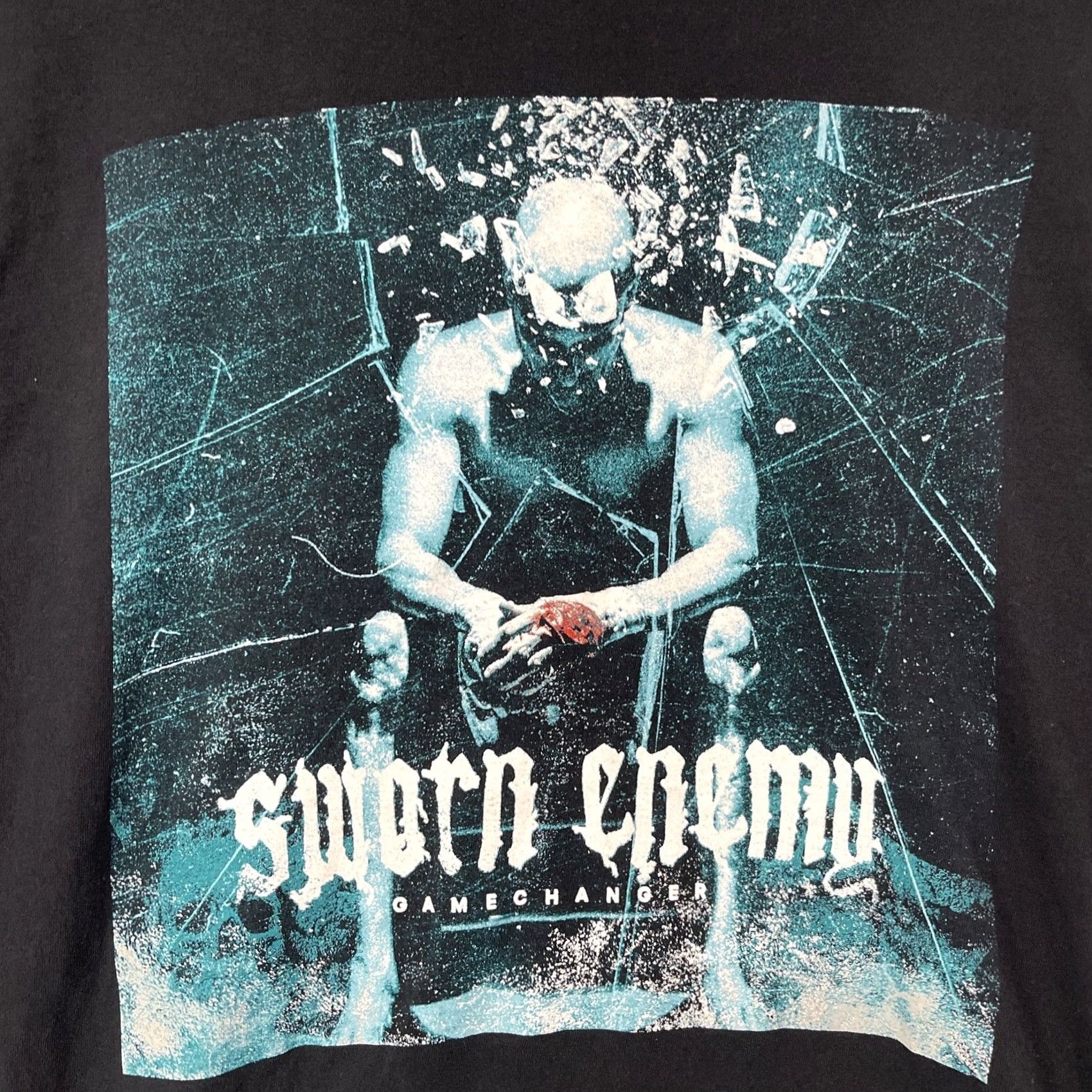 Gildan Sworn Enemy Shirt Mens Large Black Gamechanger NY Punk Band Step The Fcuk NYHC Size US L / EU 52-54 / 3 - 3 Thumbnail