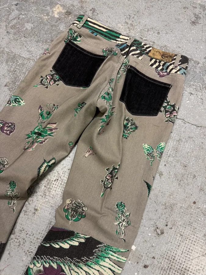 Just Cavalli × Vintage AW2004 Cavalli Grey Eagle Snake Battle Pants Size US 39 - 8 Thumbnail