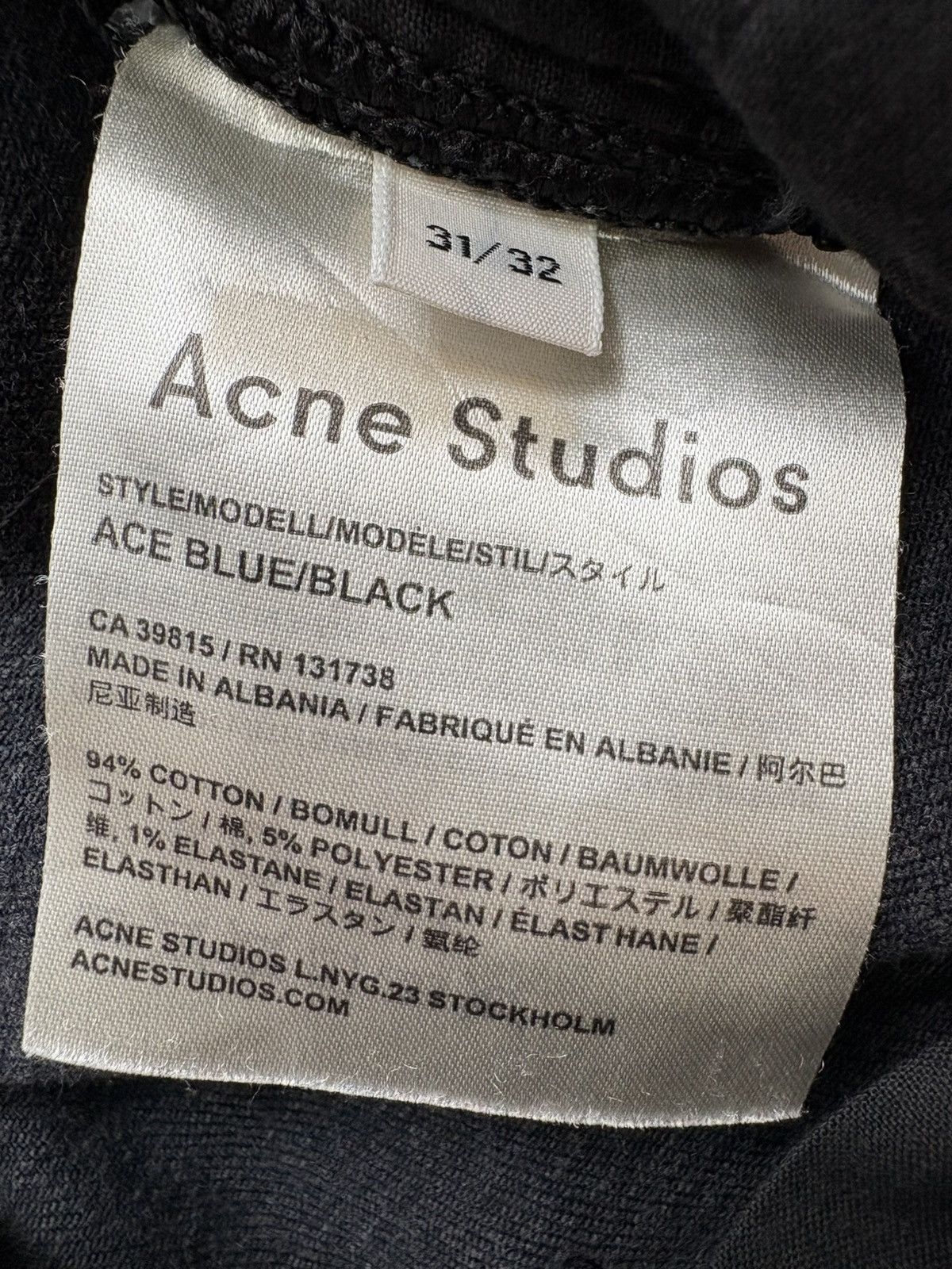 Acne Studios Acne Studios ACE Blue/Black Skinny Jeans Denim Size US 32 / EU 48 - 17 Thumbnail