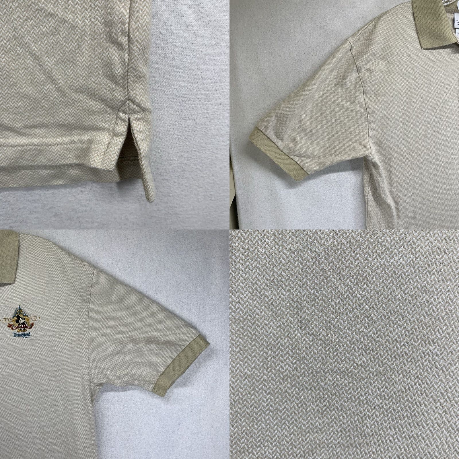 Vintage VINTAGE Disneyland Resort Mickey Mouse Polo Shirt Men Medium Beige 90s Logo Short Sleeve Size US M / EU 48-50 / 2 - 8 Thumbnail