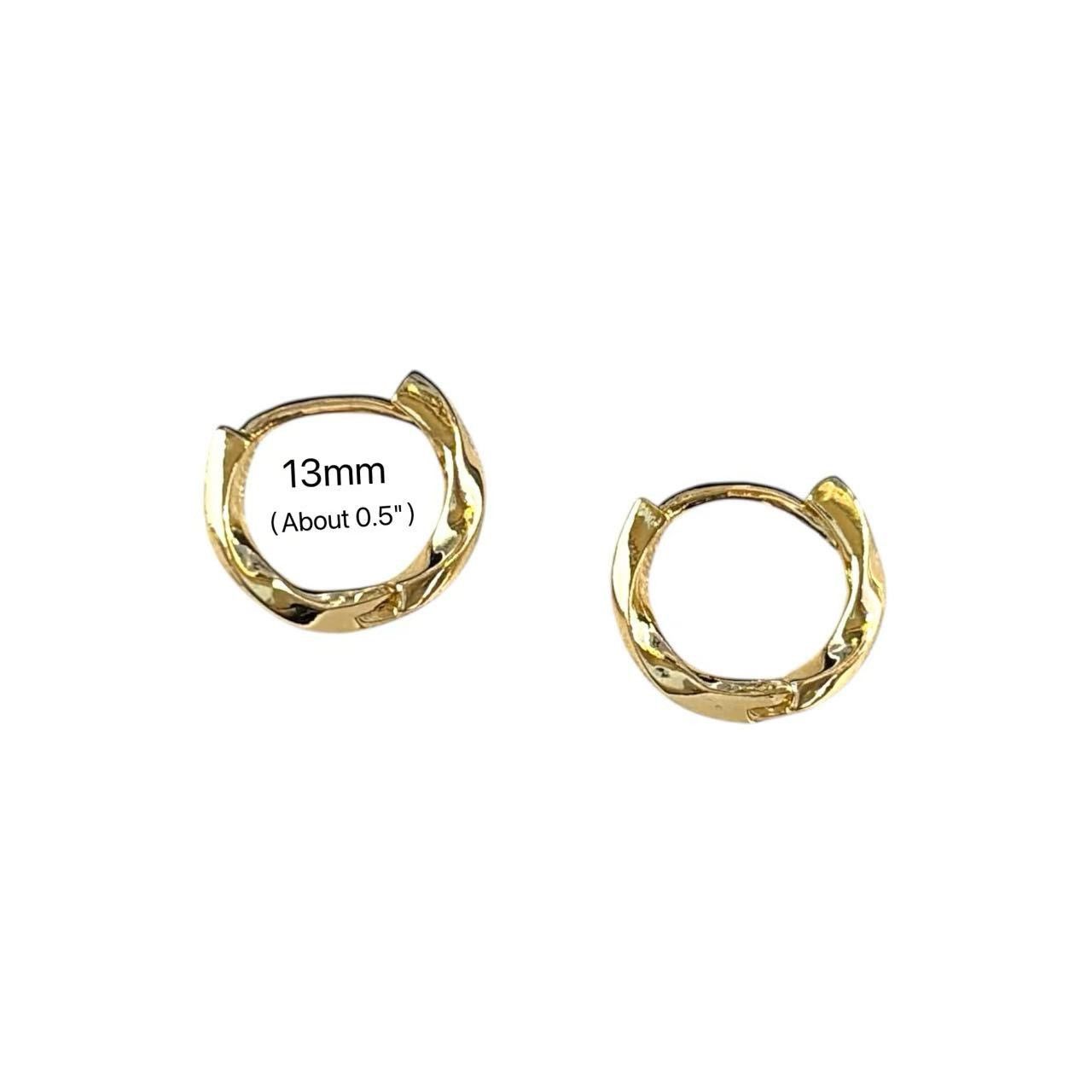 Other 13mm Irregularly Twisted Small Hoop Earrings for Women Size ONE SIZE - 6 Thumbnail