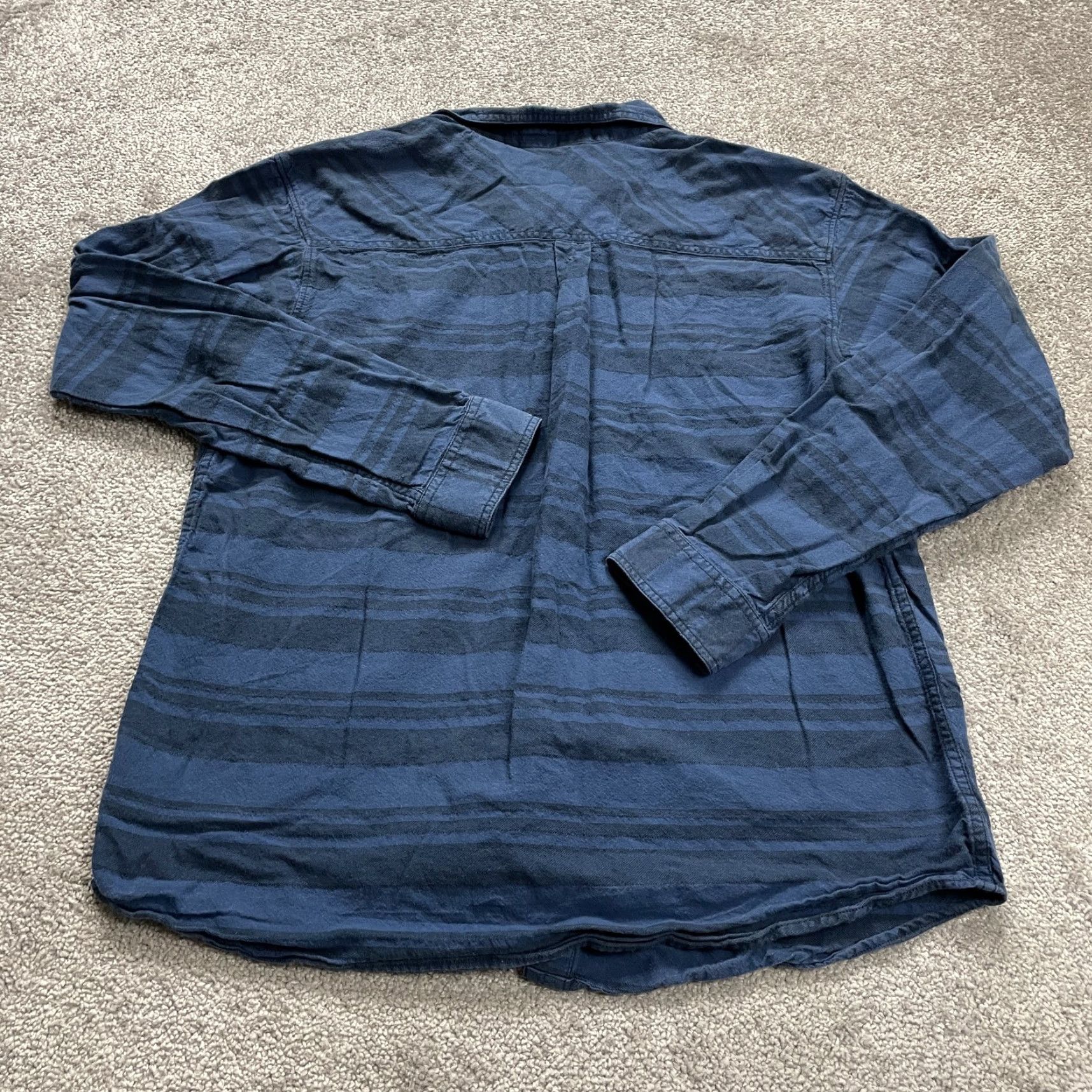Vintage Columbia Flare Gun Omni Wick Flannel Shirt Mens L Blue Striped Cotton Casual Shirt Size US L / EU 52-54 / 3 - 2 Thumbnail