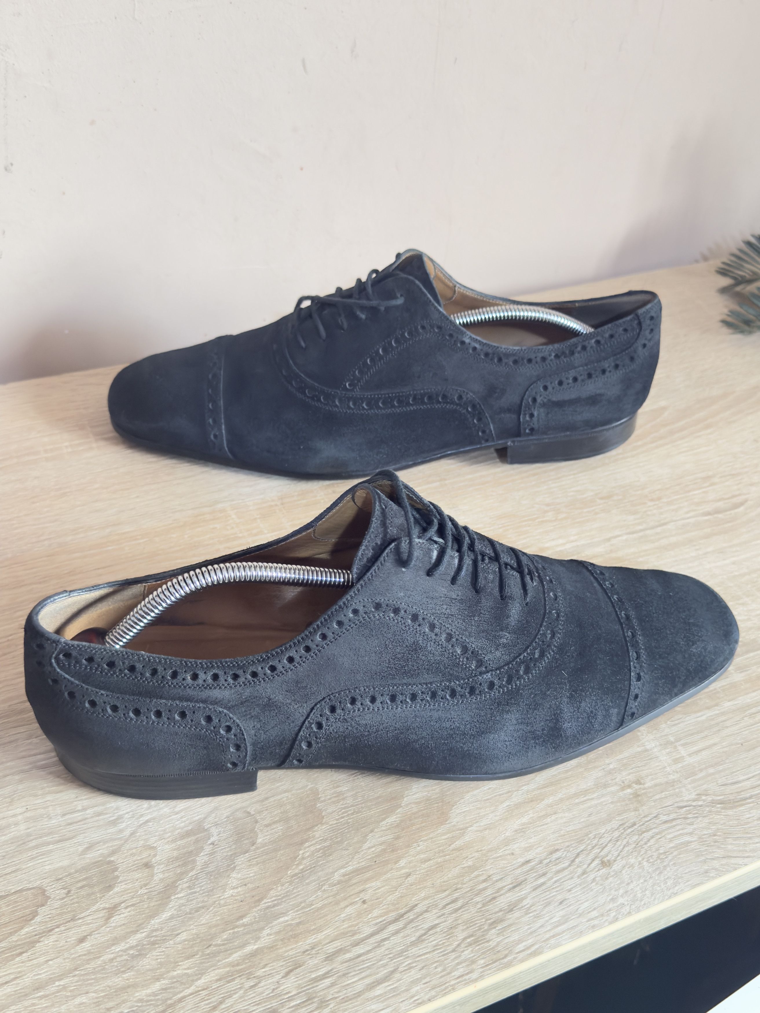 Gucci 🔥 Loafers gucci derby classic suede navy blue bamboo laces Size US 13 / EU 46 - 9 Thumbnail