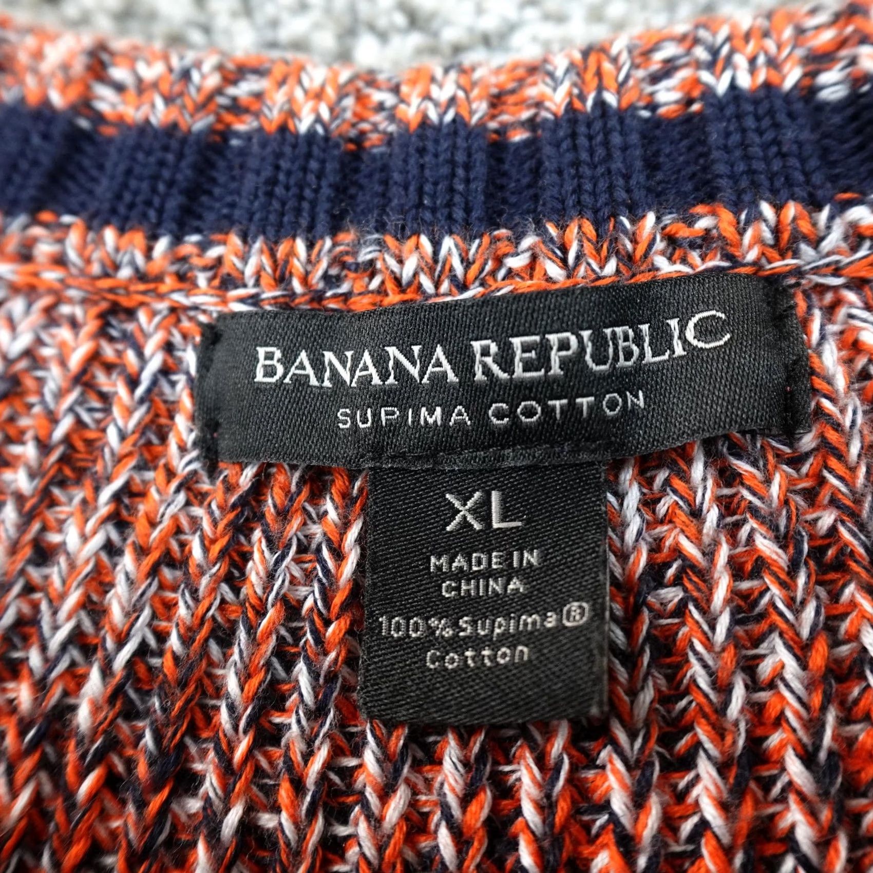 Banana Republic Banana Republic Sweater Mens XL Orange Speckled Heavy Rib Knit Crewneck Pullover Size US XL / EU 56 / 4 - 4 Thumbnail