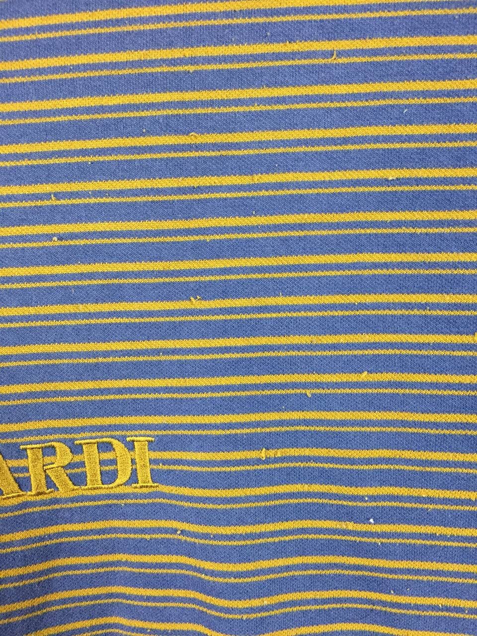 Trussardi Vtg 90s Trussardi Embroidered Logo Striped Henley Tee Size US XL / EU 56 / 4 - 7 Thumbnail