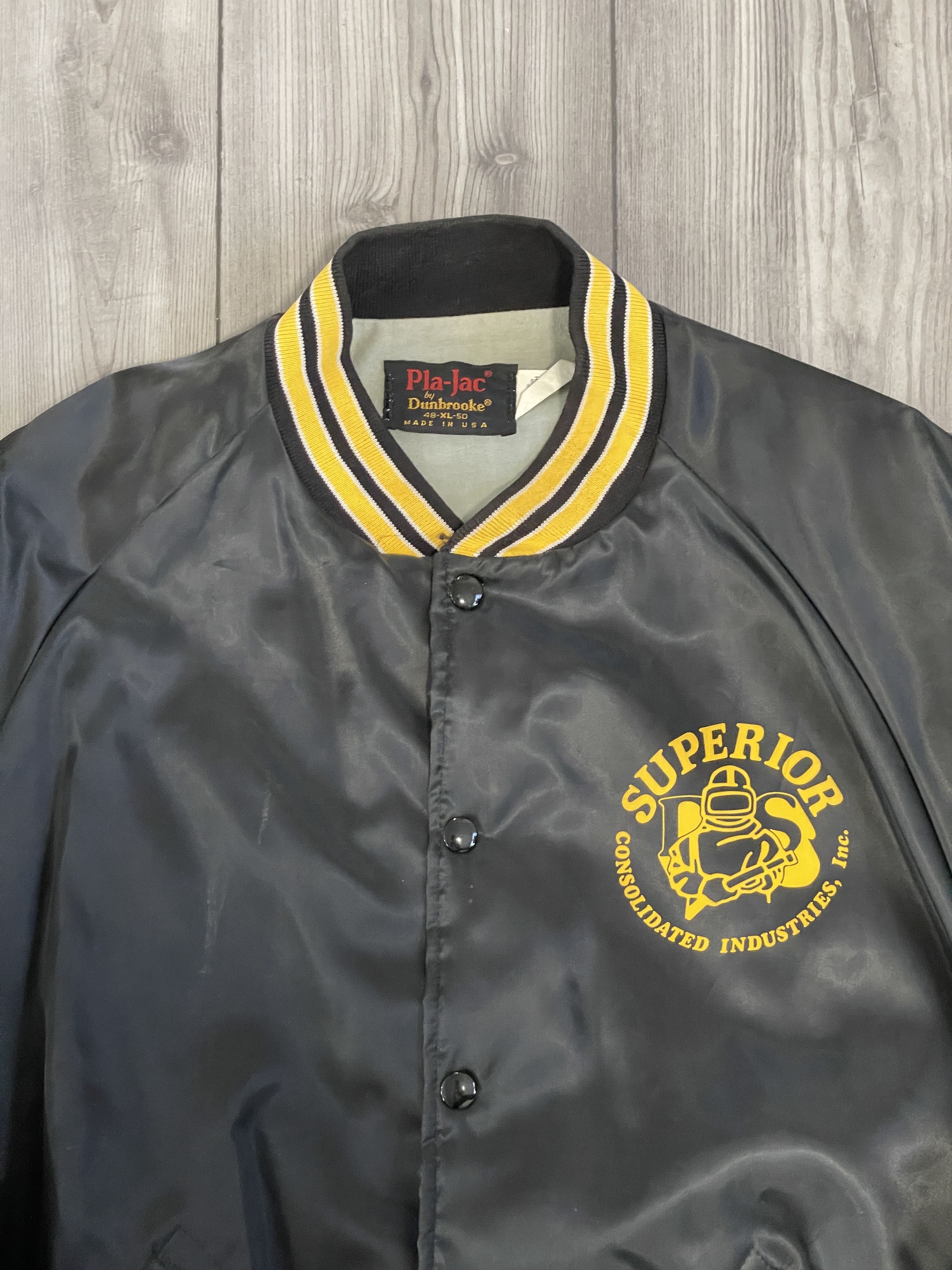 Other Vintage Pla-Jac Black and Yellow Varsity Construction Jacket Size US XL / EU 56 / 4 - 3 Thumbnail