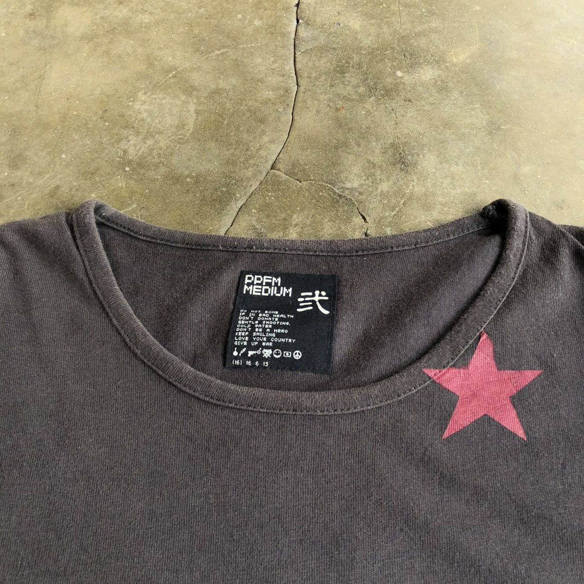 20471120 2000s PPFM Stars Logo Grunge Punk Style Raglan Shirt Size US M / EU 48-50 / 2 - 9 Thumbnail