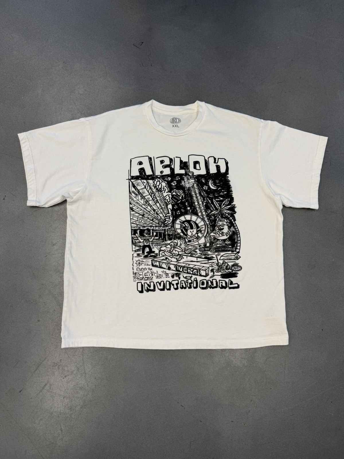 Virgil Abloh 2023 Arch x Abloh Invitational White Tee Size US XXL / EU 58 / 5 - 1 Thumbnail
