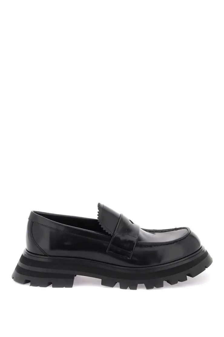 image of Alexander Mcqueen O1S22I1N0324 Wander Loafers In Black, Women's (Size 7)