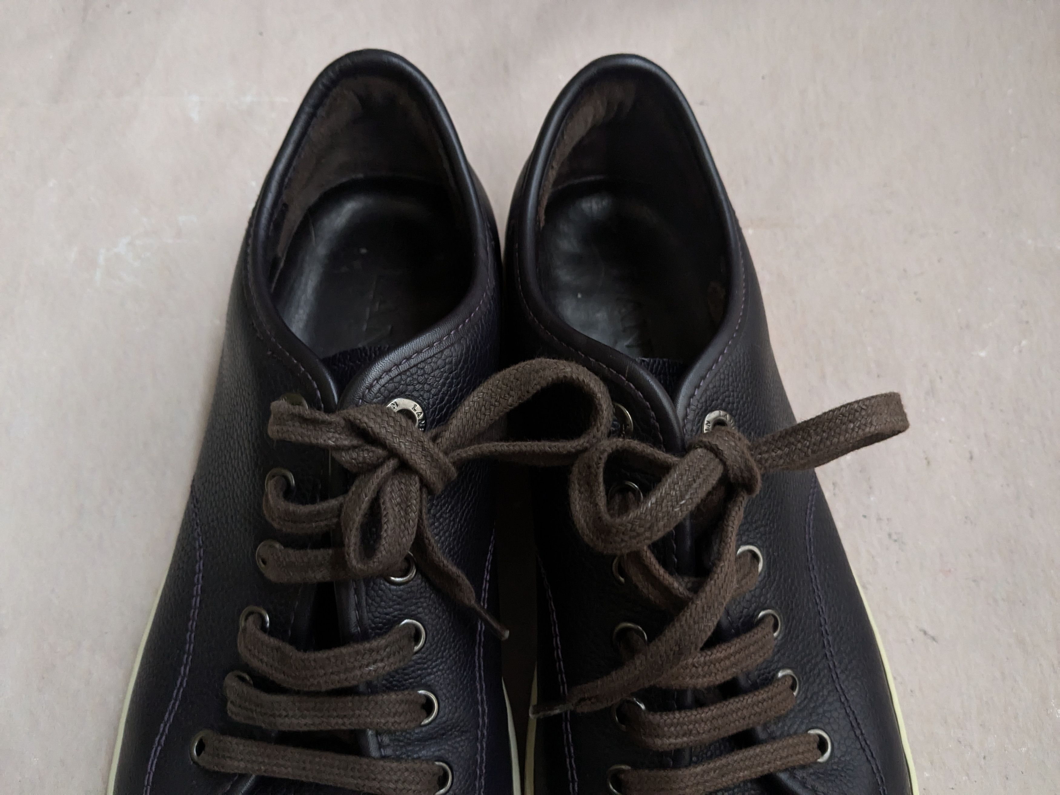 Lanvin Lanvin DBB1 Sneakers Brown Leather Low Tops 9 Size US 9 / EU 42 - 6 Thumbnail