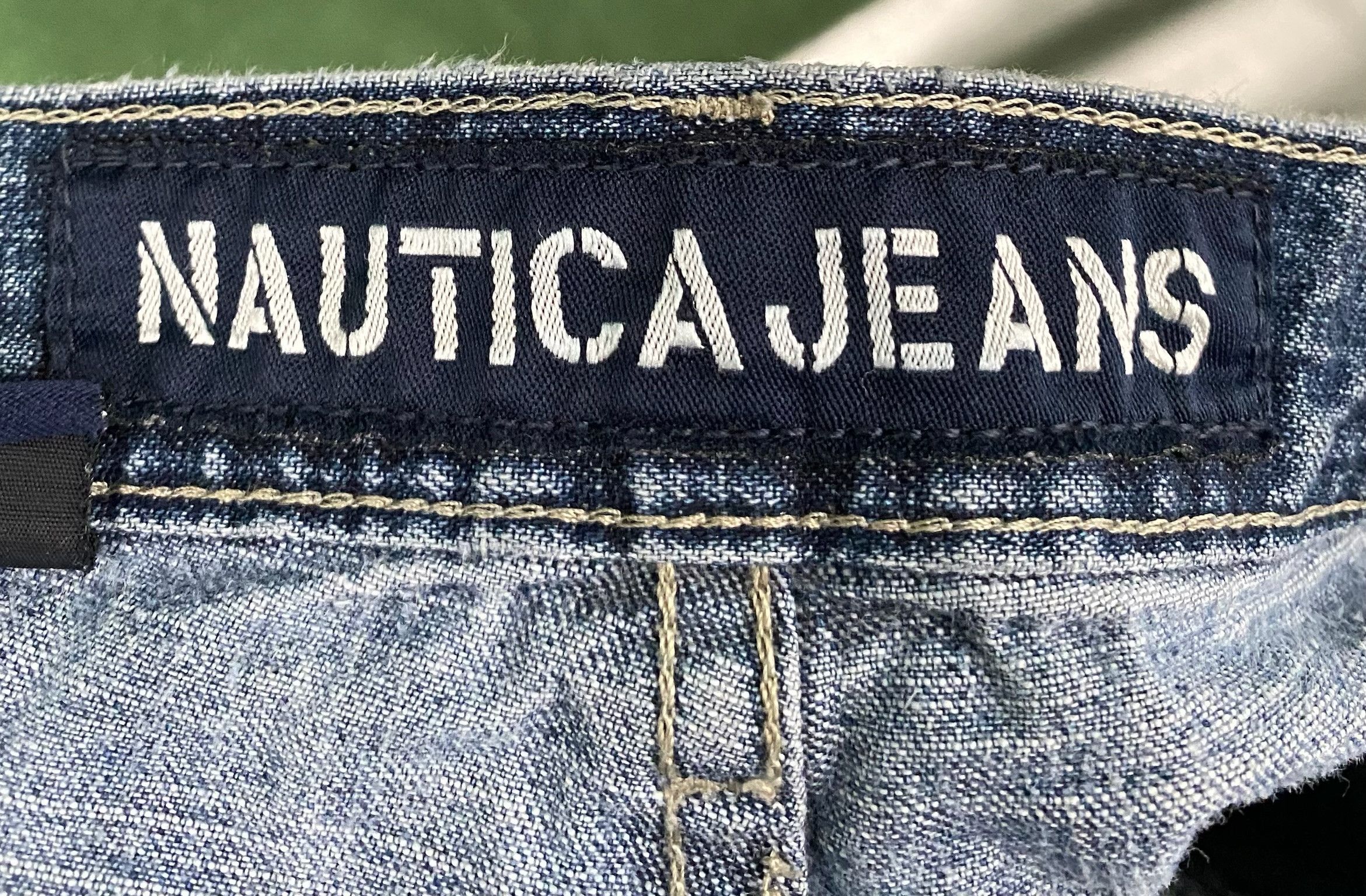 Nautica 90’s Nautica Logo Denim Jean Carpenter Shorts Jorts 34 Size US 34 / EU 50 - 4 Thumbnail