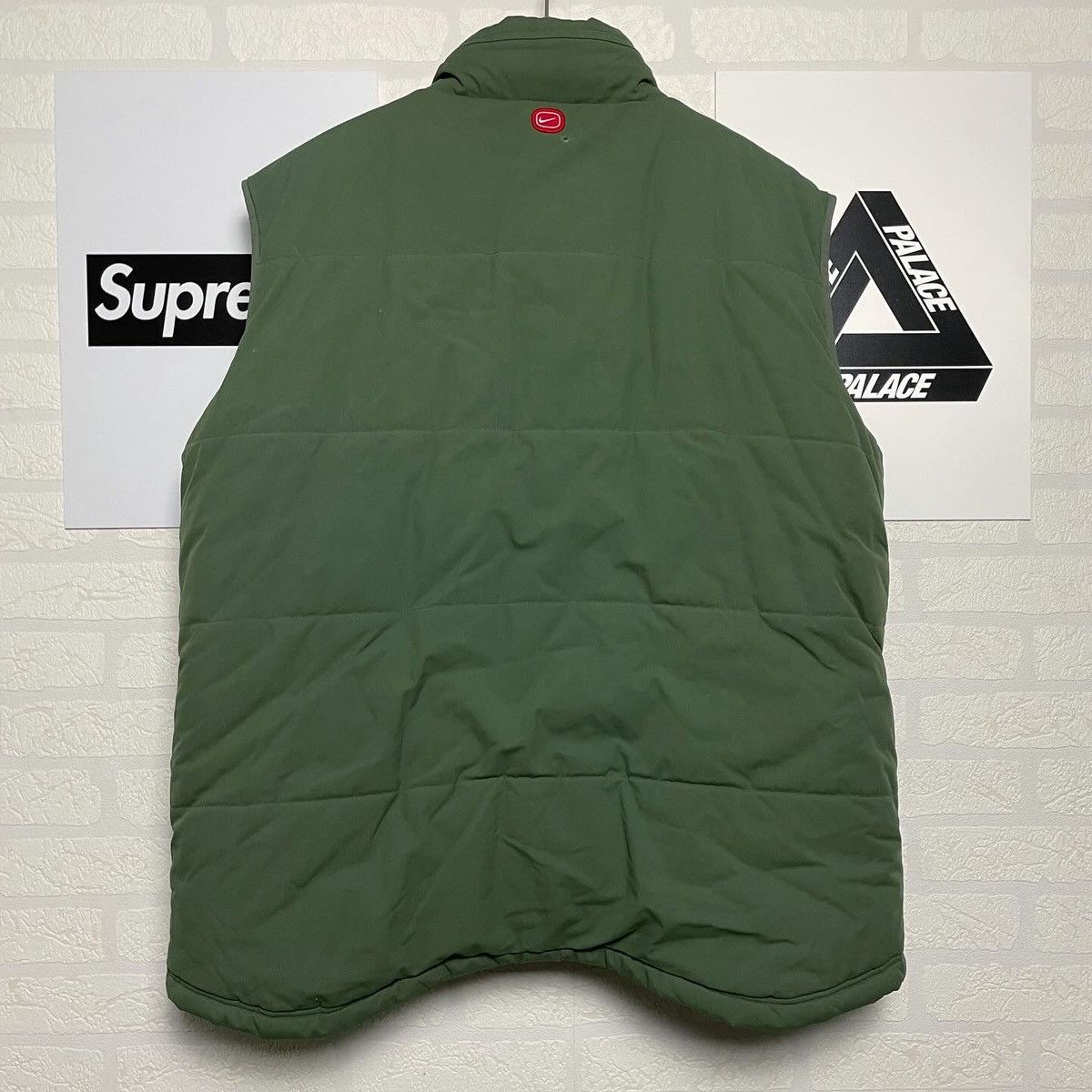 Nike × Vintage 90s Nike Spellout Vintage Y2K Puffer Down Retro Vest Size US XL / EU 56 / 4 - 2 Thumbnail