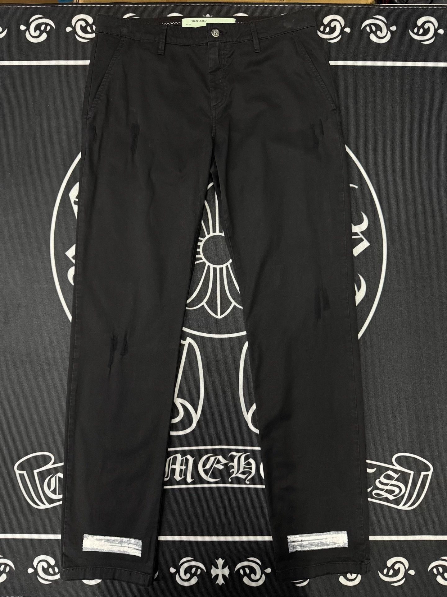 Off-White Off-White Denim Striped Black Denim Jeans 34 Men Size US 34 / EU 50 - 1 Thumbnail