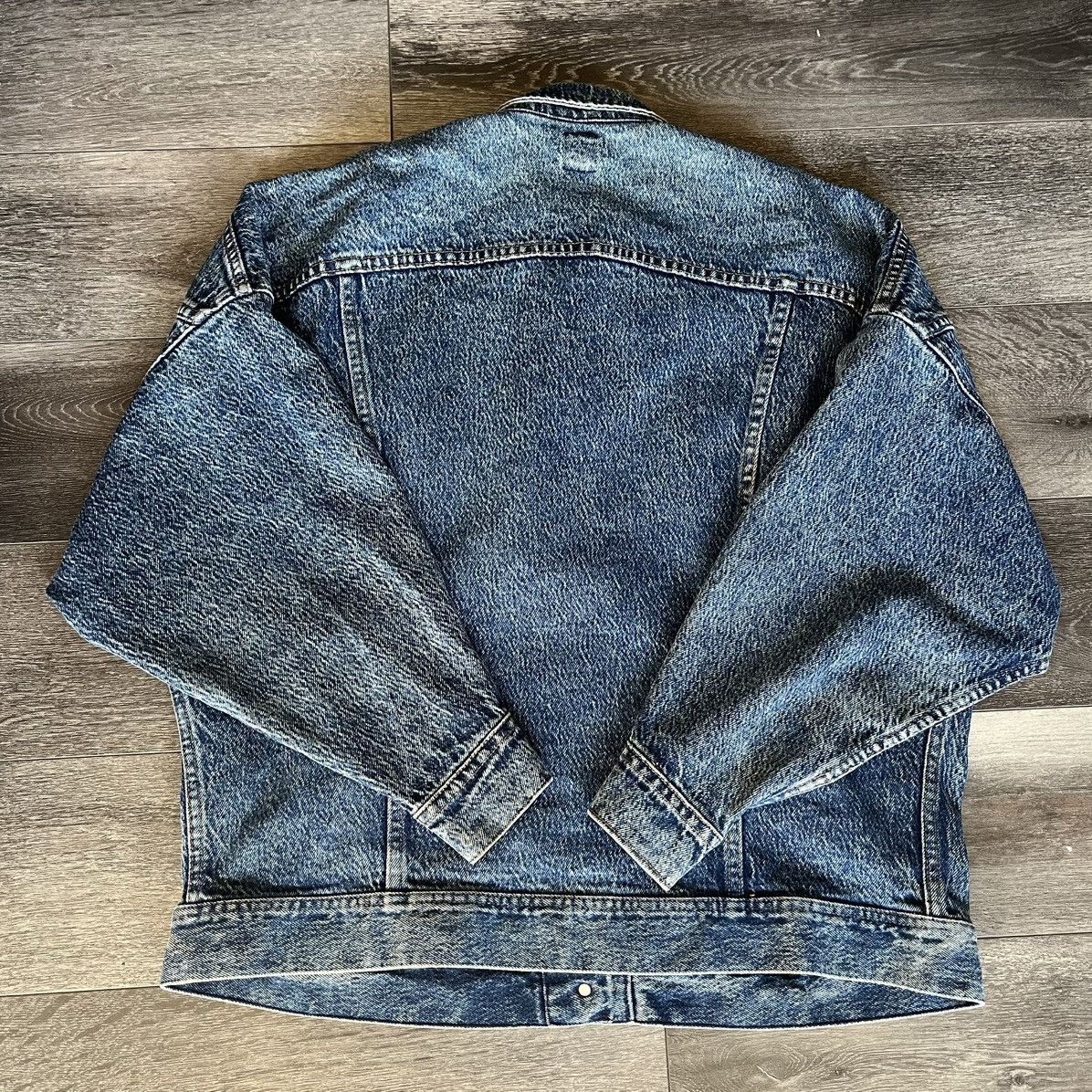 Lee × Vintage Vintage 1990s Lee Rider Acid Stone Wash Trucker Denim Jacket Size US S / EU 44-46 / 1 - 2 Thumbnail