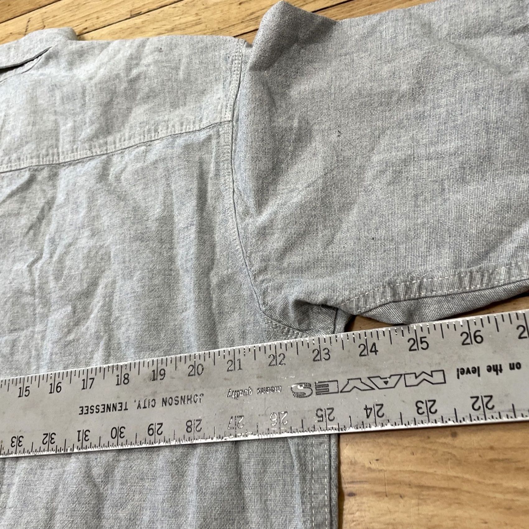 Vintage VINTAGE RedHead Button Shirt Men L Gray Silver Bluish Bleach Spot Spring Casual Outdoor shirt shirt Size US L / EU 52-54 / 3 - 7 Thumbnail