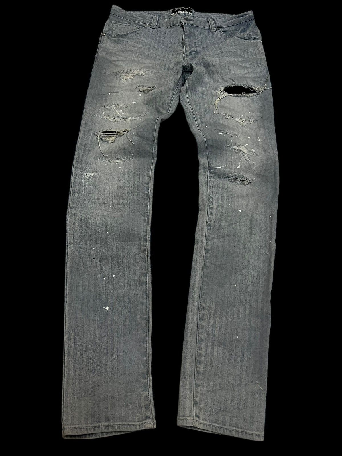 Japanese Brand Vintage Semantic Designs Hickory Distressed Jean Size US 31 - 1 Thumbnail