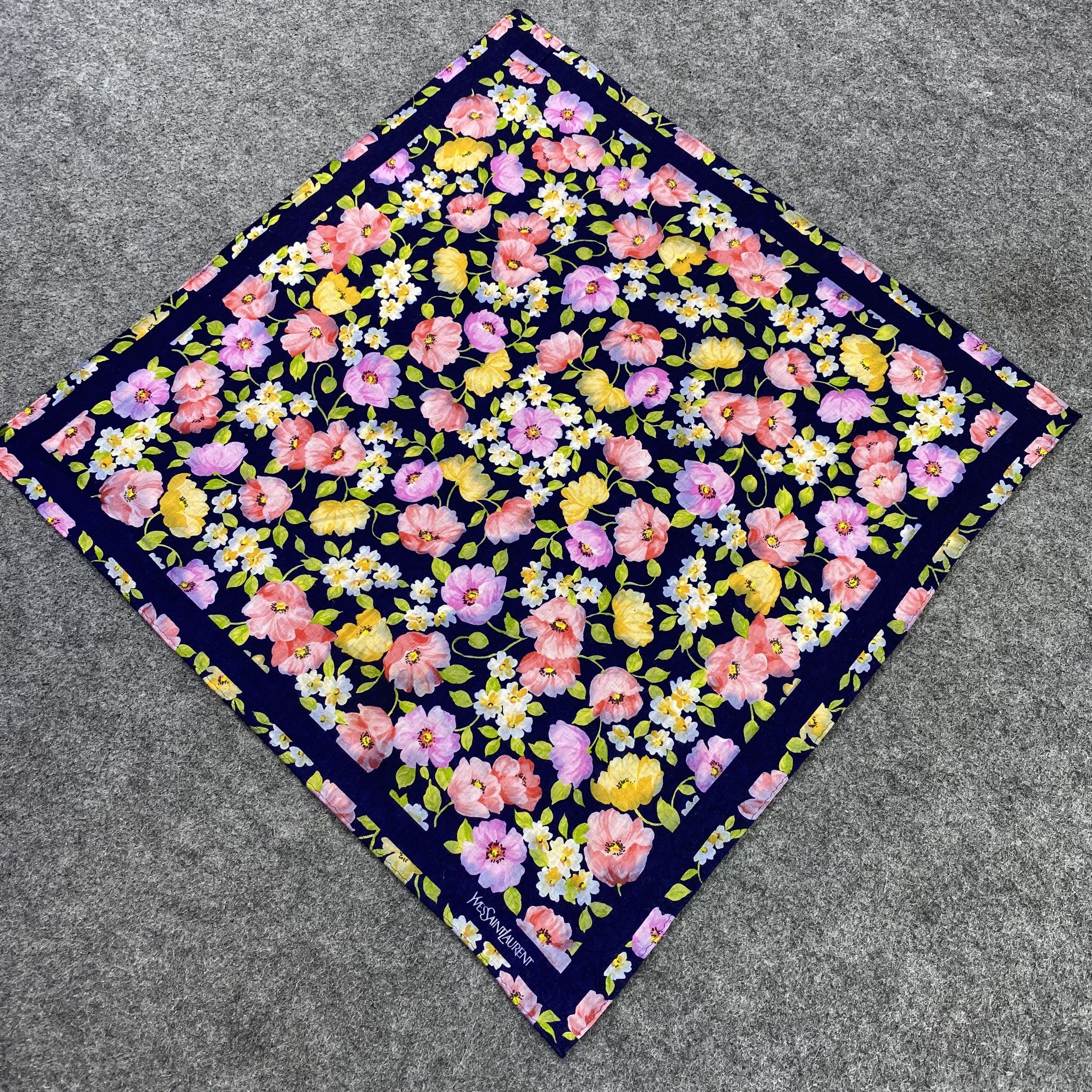 Vintage × Yves Saint Laurent Yves Saint Laurent Handkerchief / Bandana / Neckerchief-B629 Size ONE SIZE - 4 Thumbnail