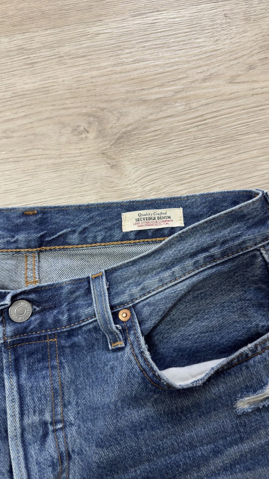 Levi's Vintage Clothing Vintage Levis 501 Selvedge denim Size US 33 - 4 Thumbnail